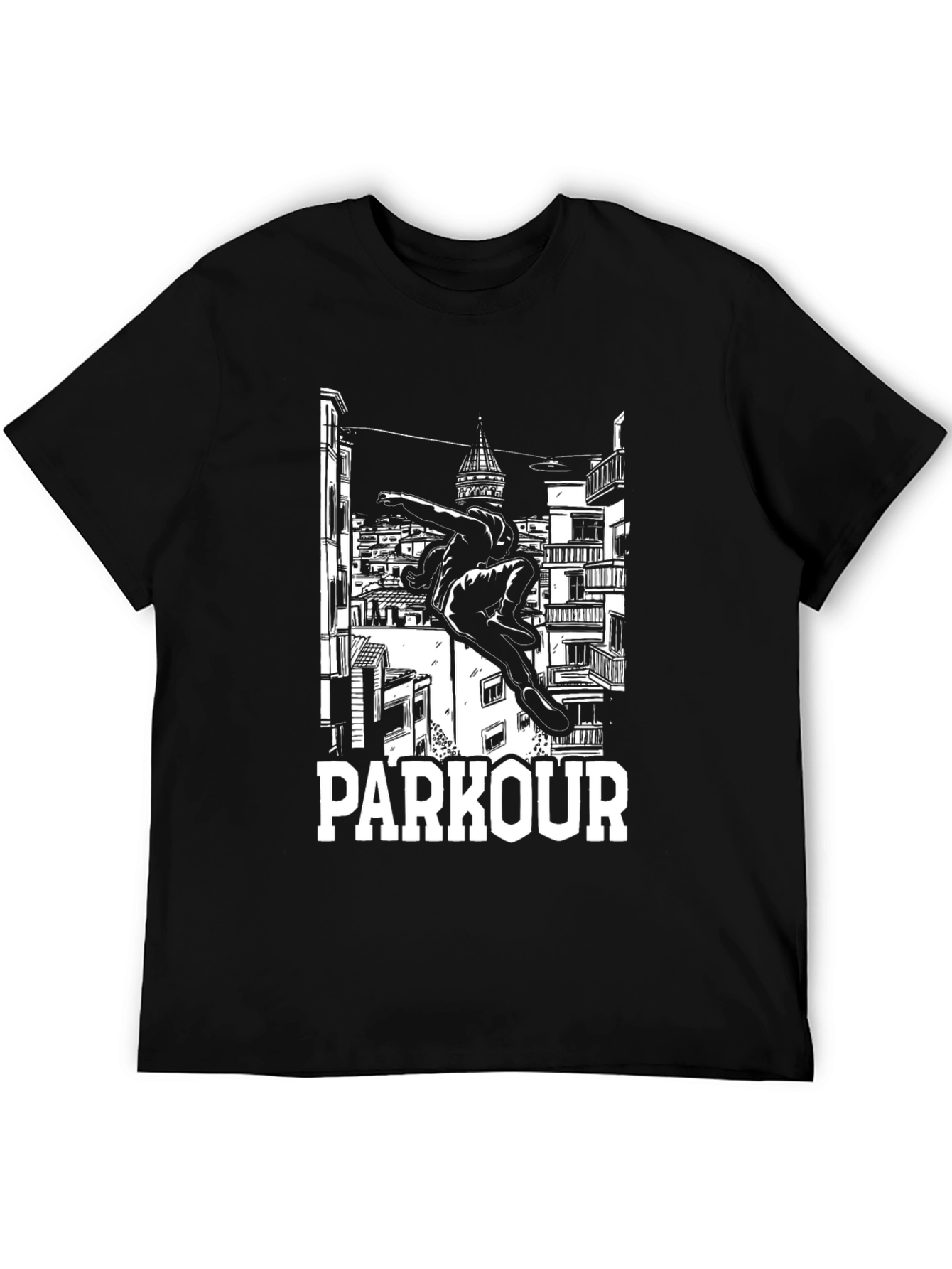 Parkour T-Shirt: Urban Acrobatics Black Tee