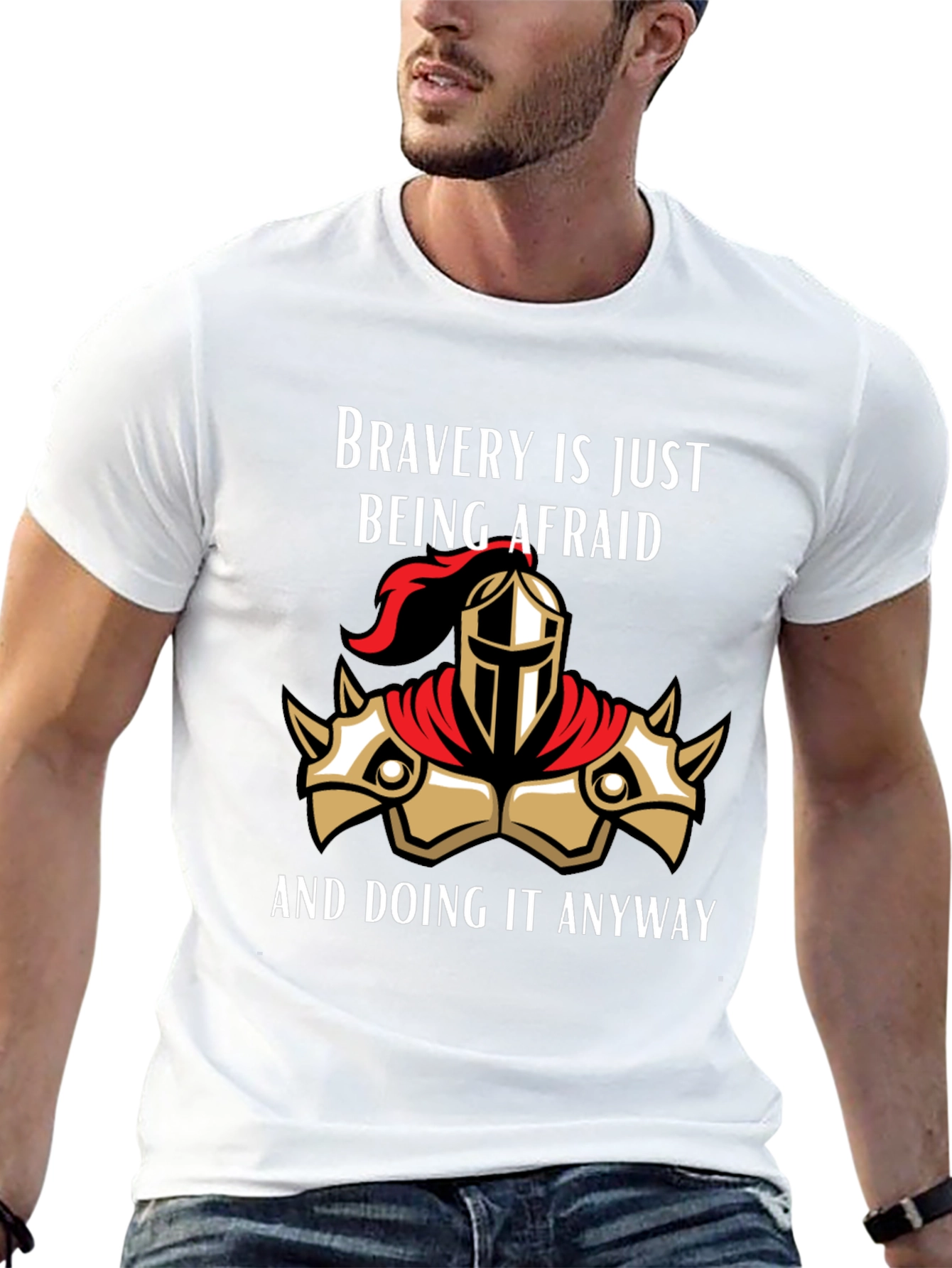 Bravery Knight Graphic T-Shirt - Bold and Inspiring Tee