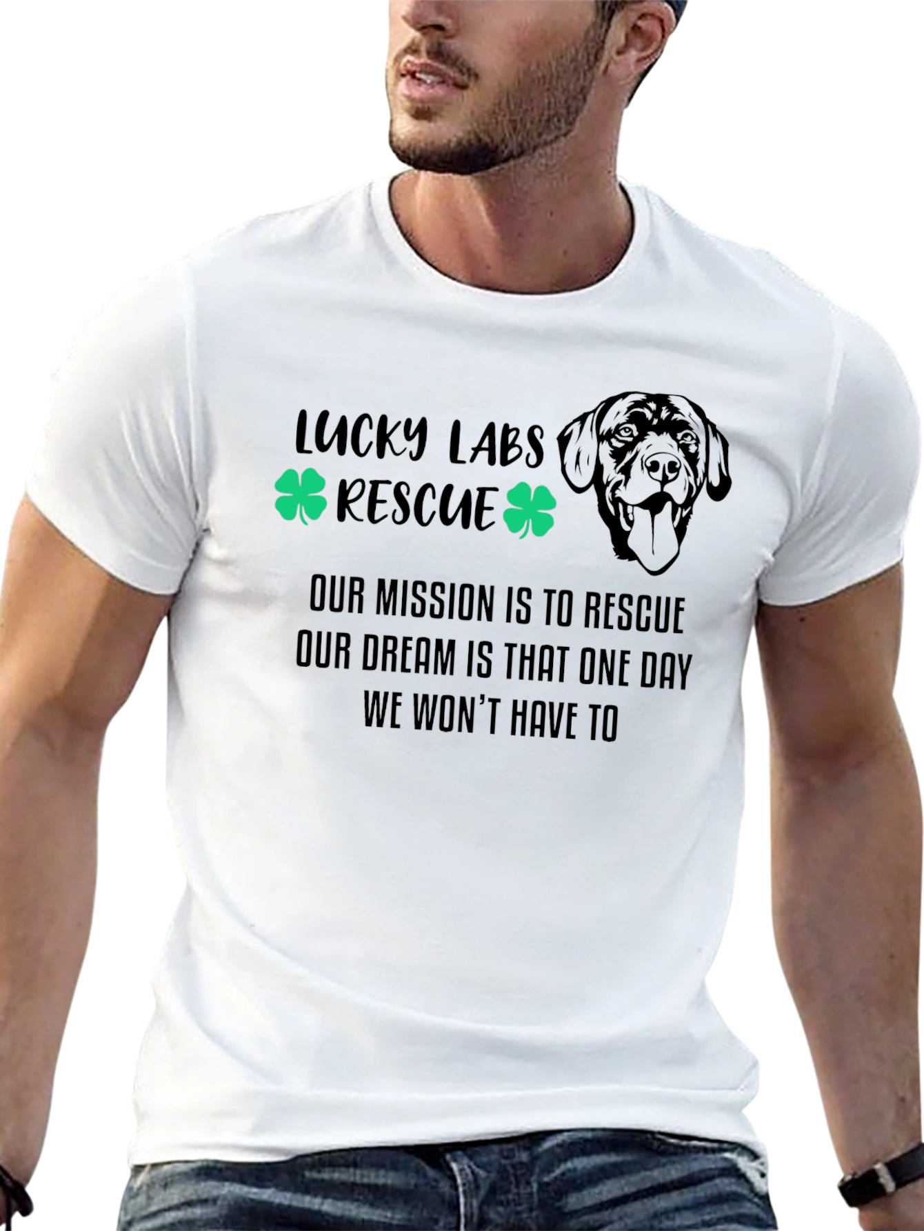 Lucky Labs Rescue T-Shirt Dog Lover Tee