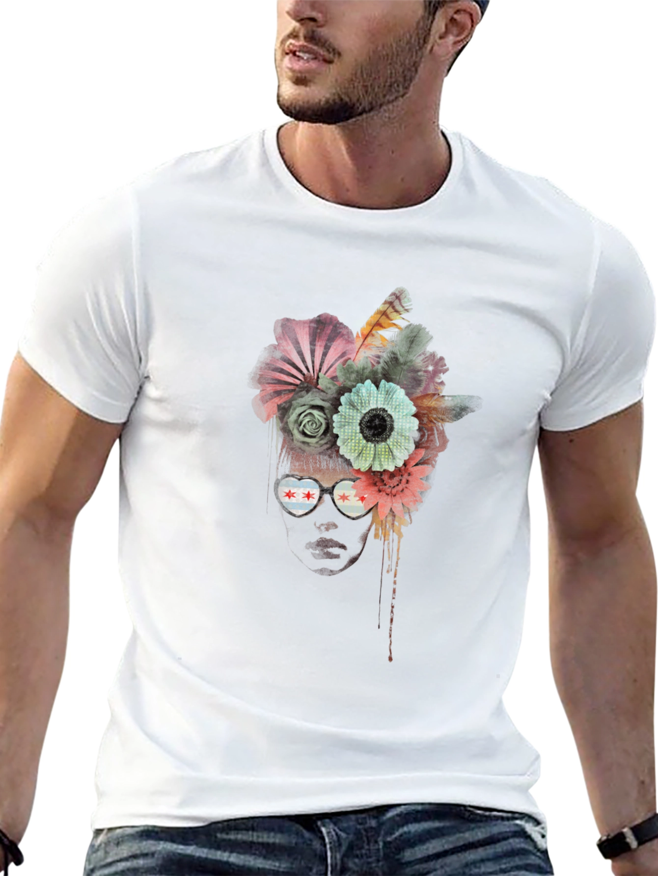 Floral Head Chicago T-Shirt