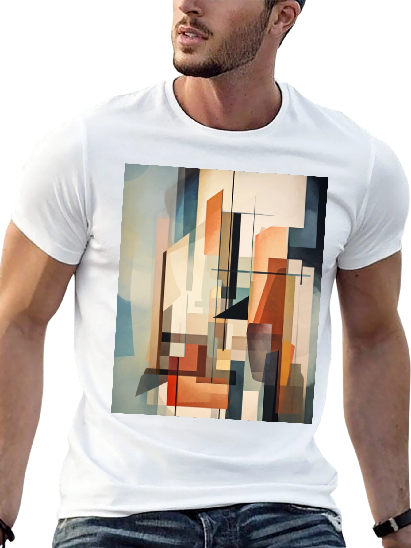 Abstract Art Graphic Tee - Modern Style