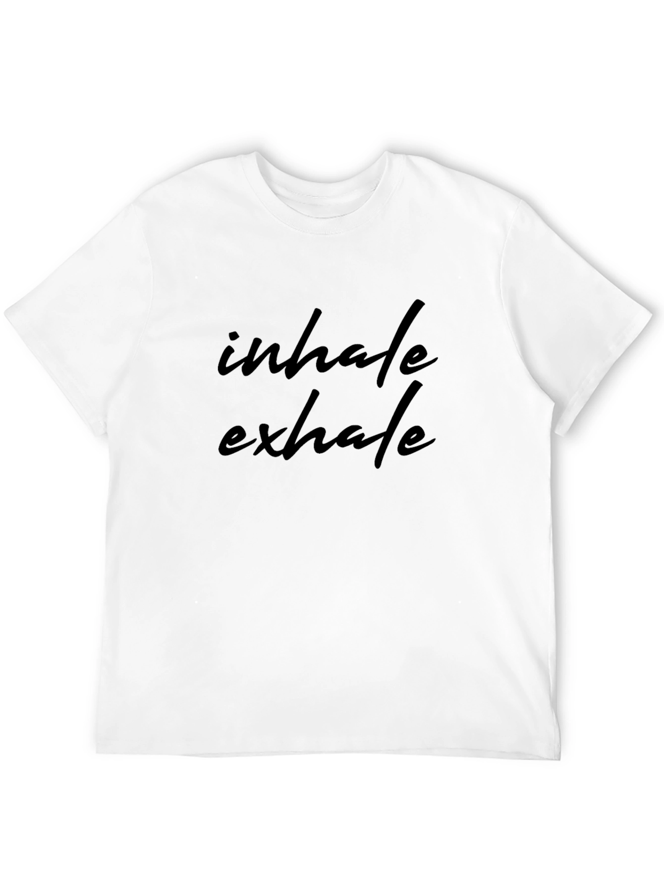 Inhale Exhale Black Graphic T-Shirt