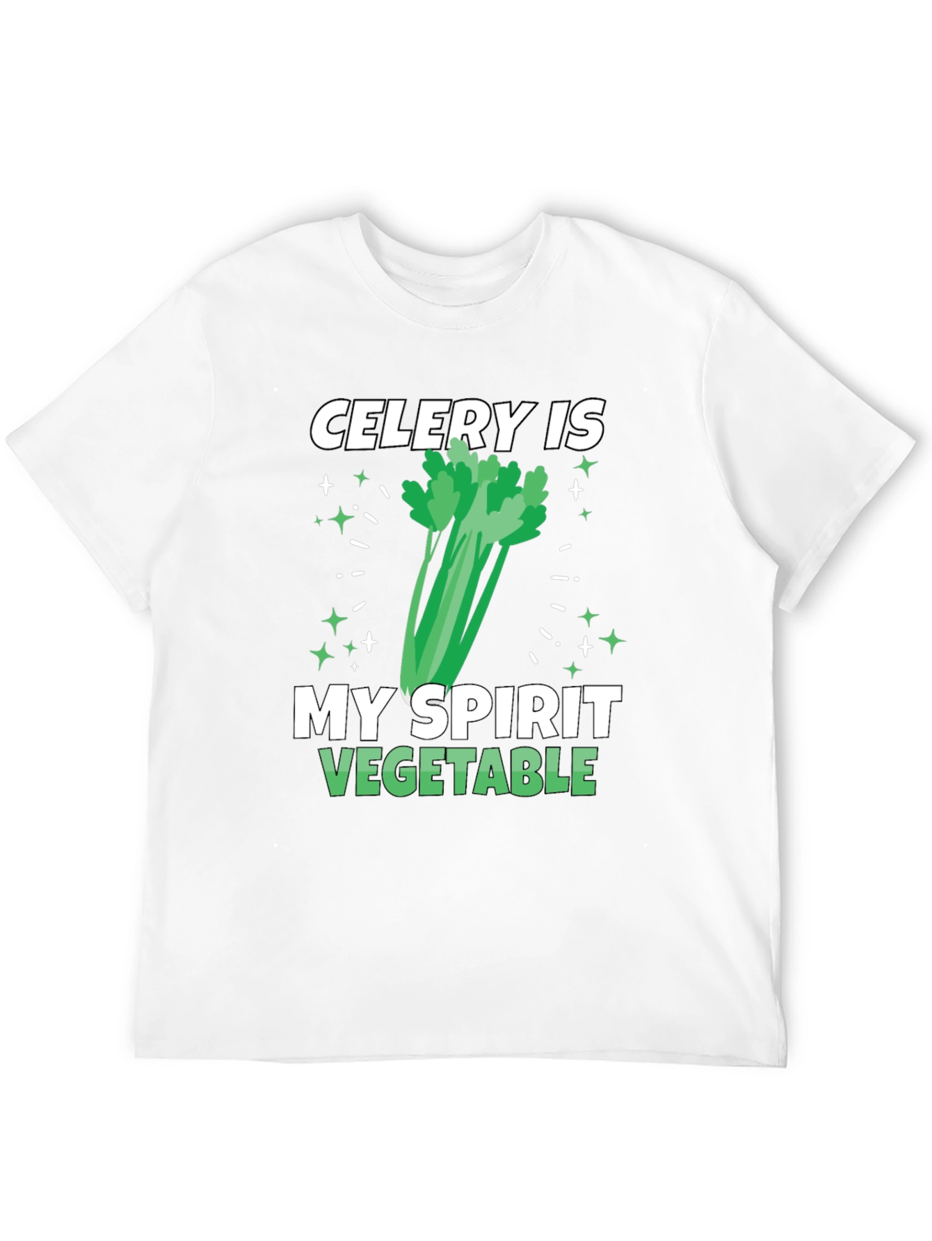 Celery Spirit Vegetable T-Shirt - Funny Foodie Tee