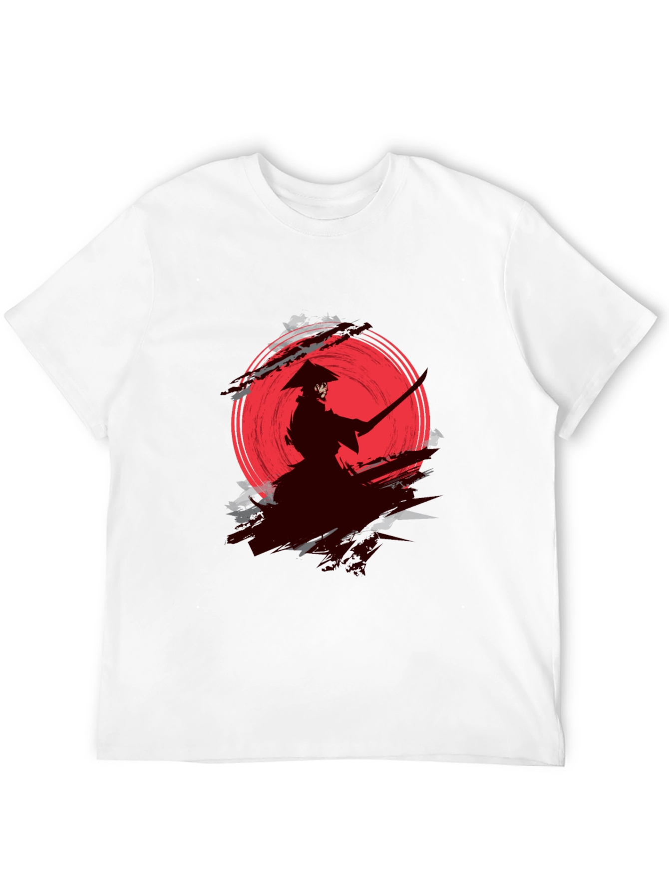 Samurai Silhouette Graphic Tee - Unique Design