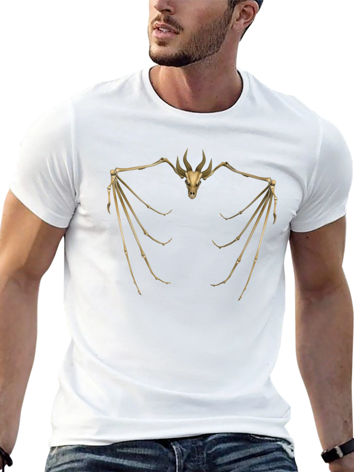 Dragon Skeleton Graphic T-Shirt