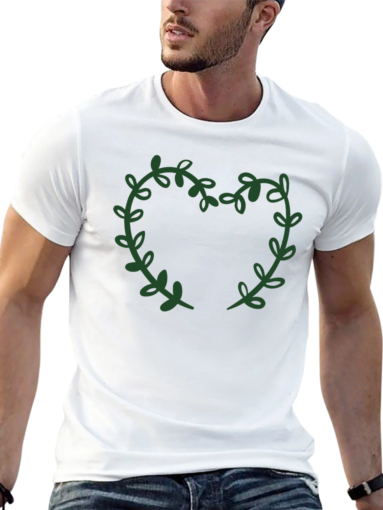 Leaf Heart Graphic Tee - Stylish Casual Wear