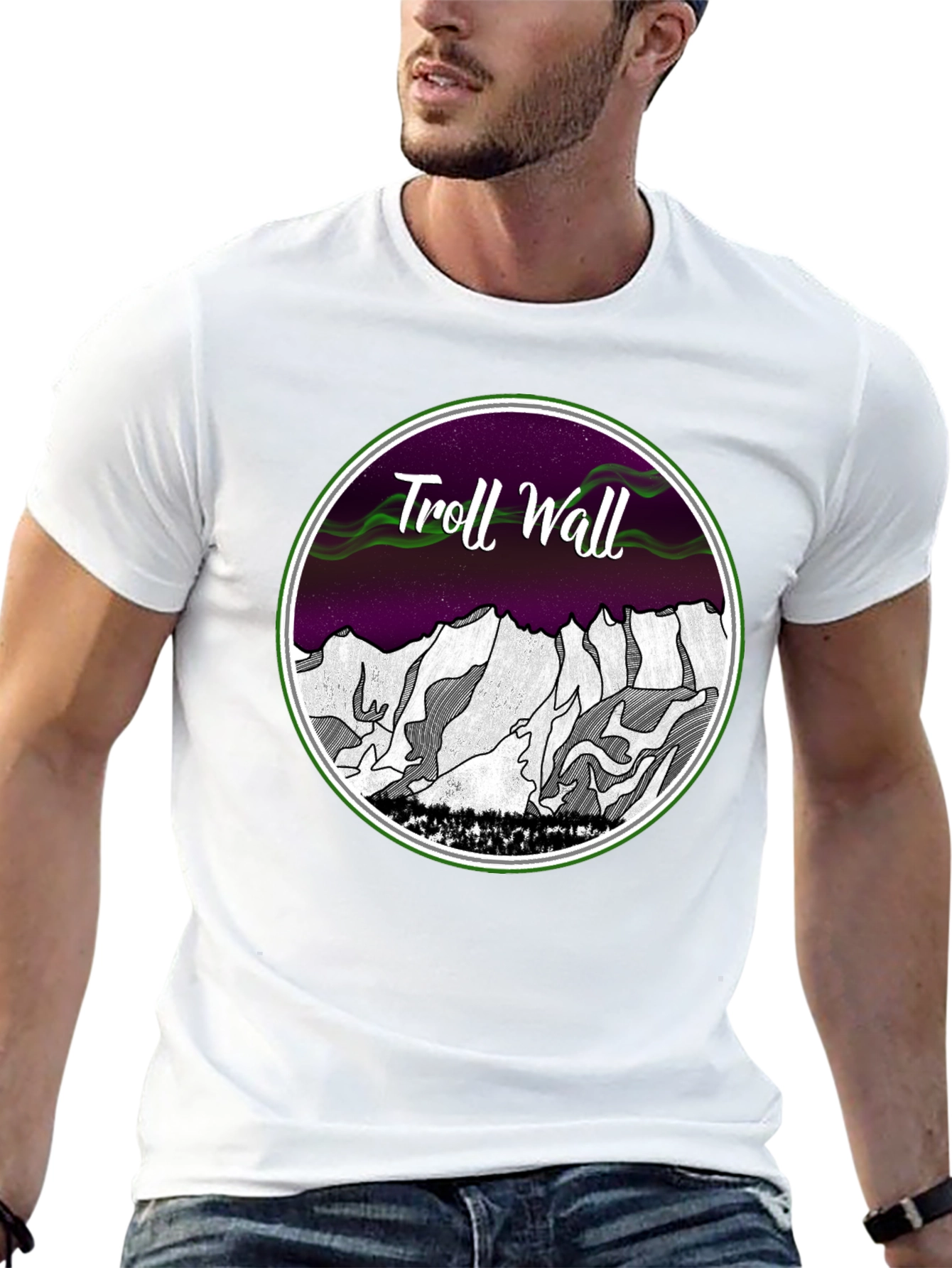 Troll Wall T-Shirt - Mountain Design