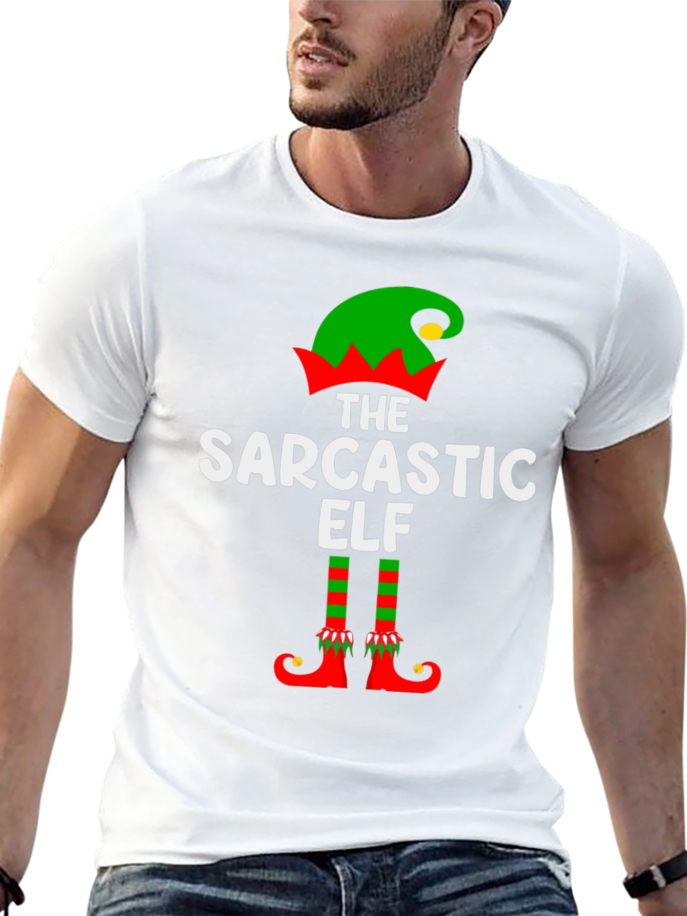 Sarcastic Elf Graphic Tee - Holiday Fun!