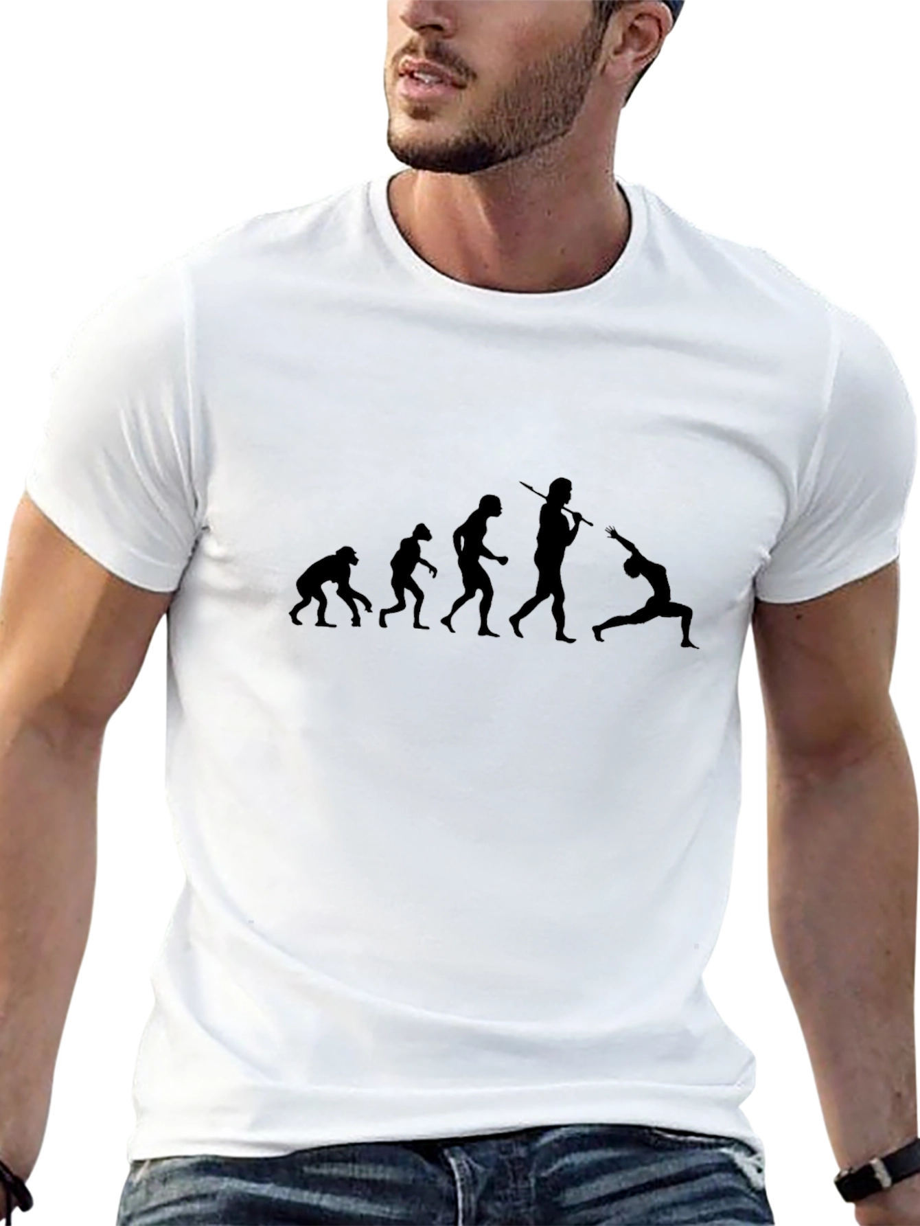 Evolution of Yoga Black T-Shirt
