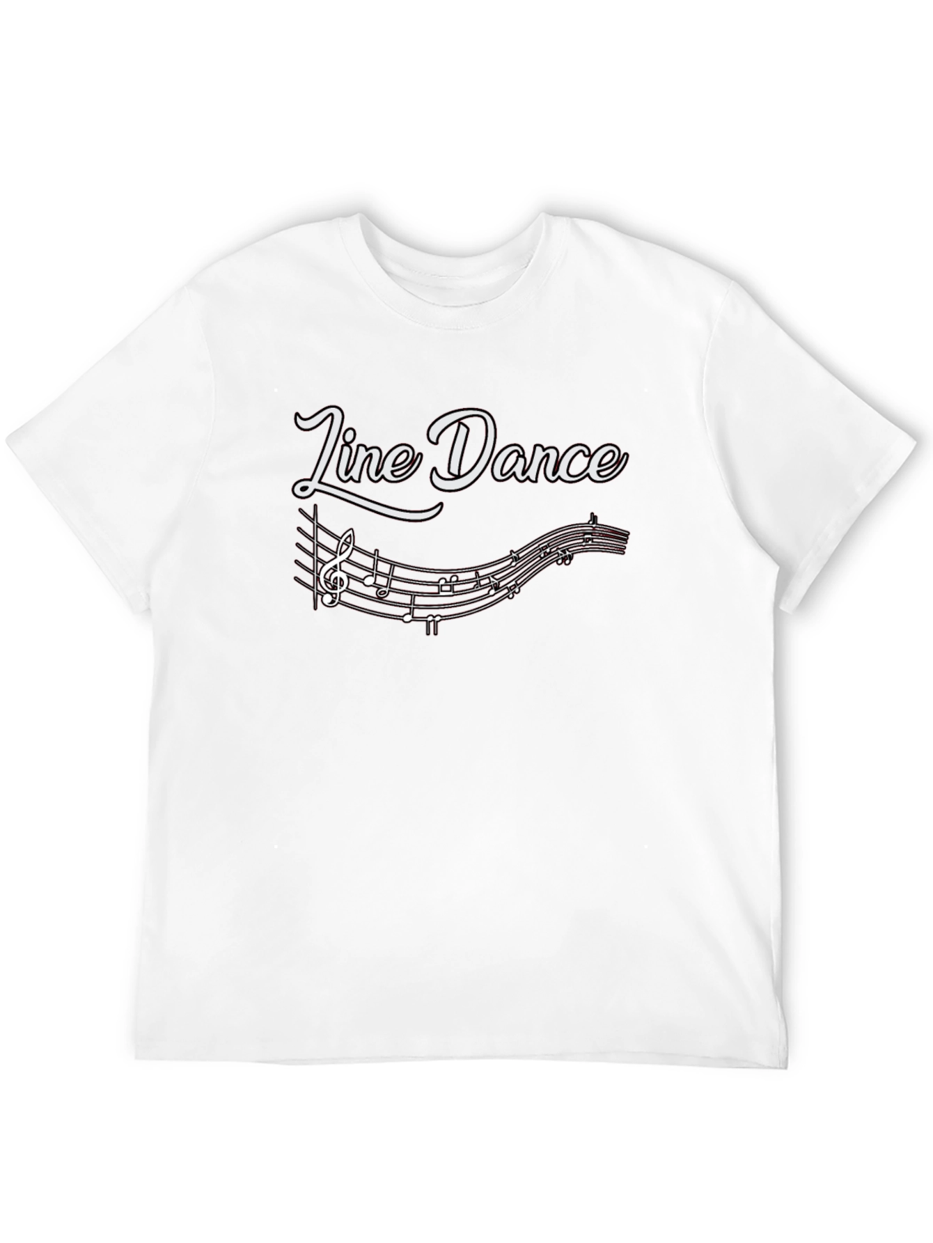 Line Dance T-Shirt - Music Note Design