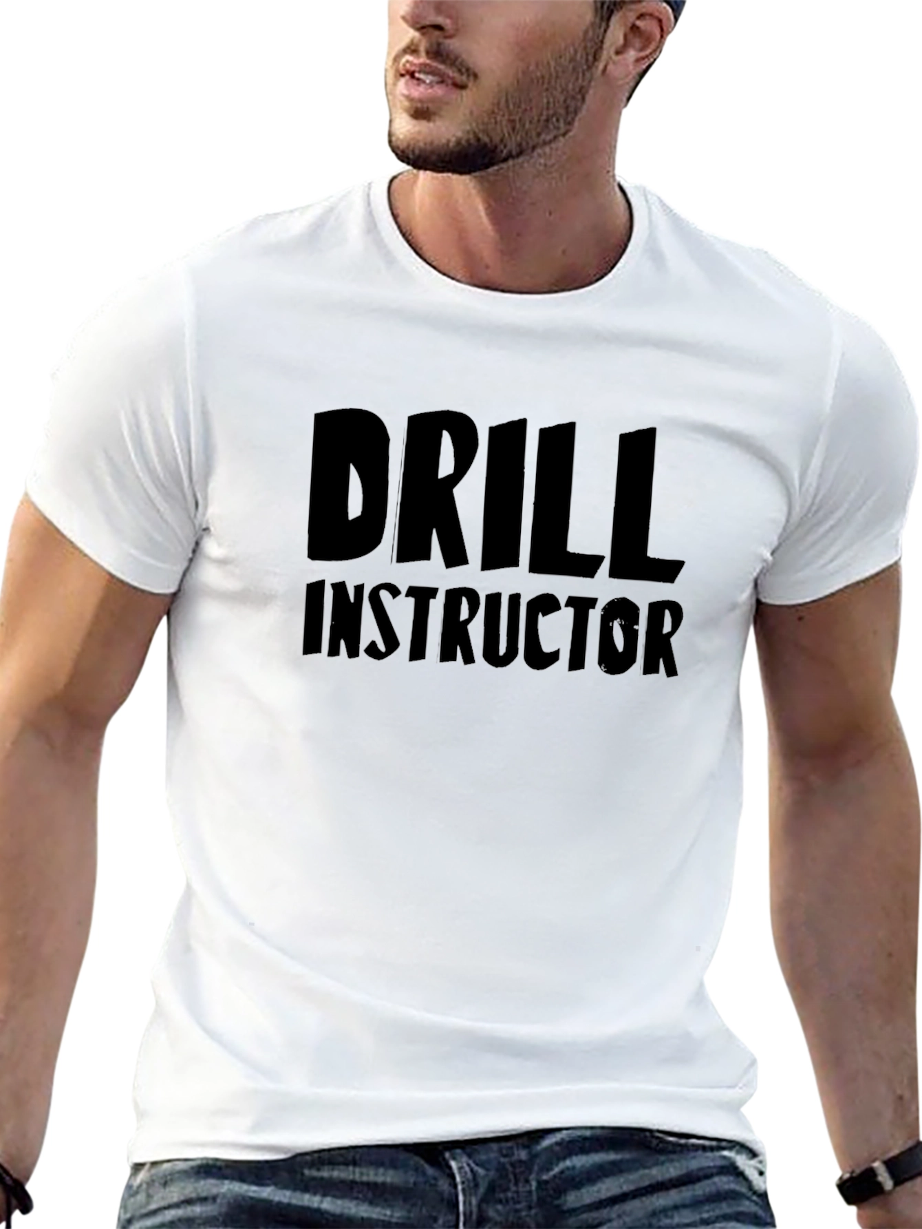 Drill Instructor Graphic Tee - Black Cotton