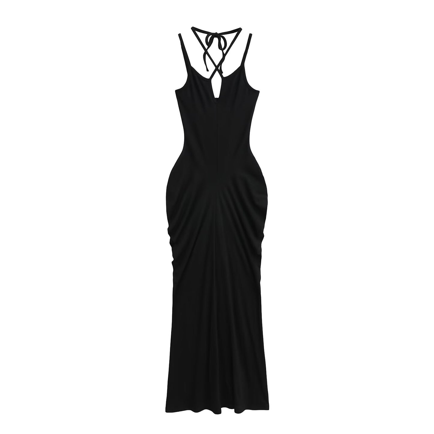 Lace up adjustable long skirt with ample hips and a fish tail design