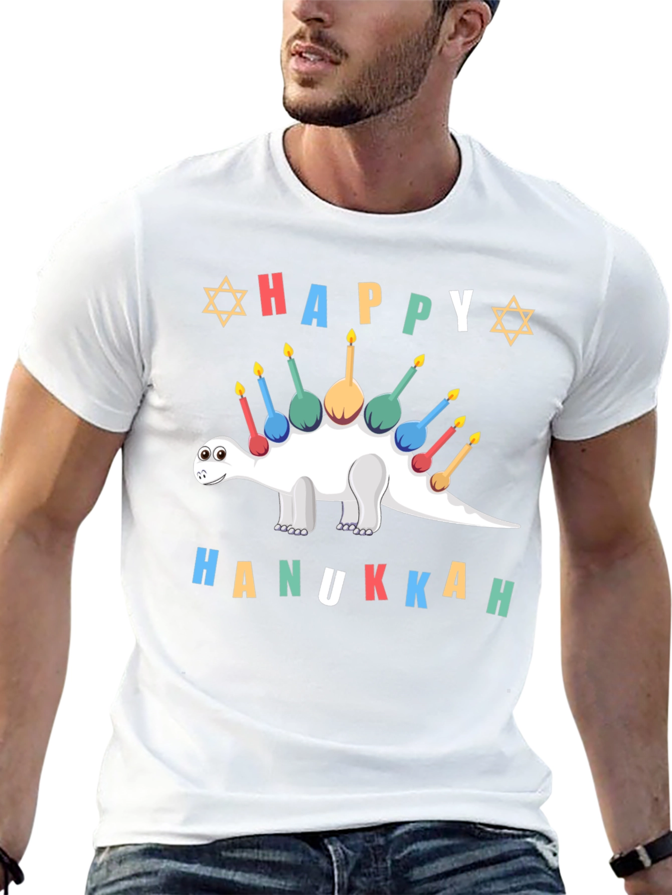 Happy Hanukkah Stegosaurus T-Shirt