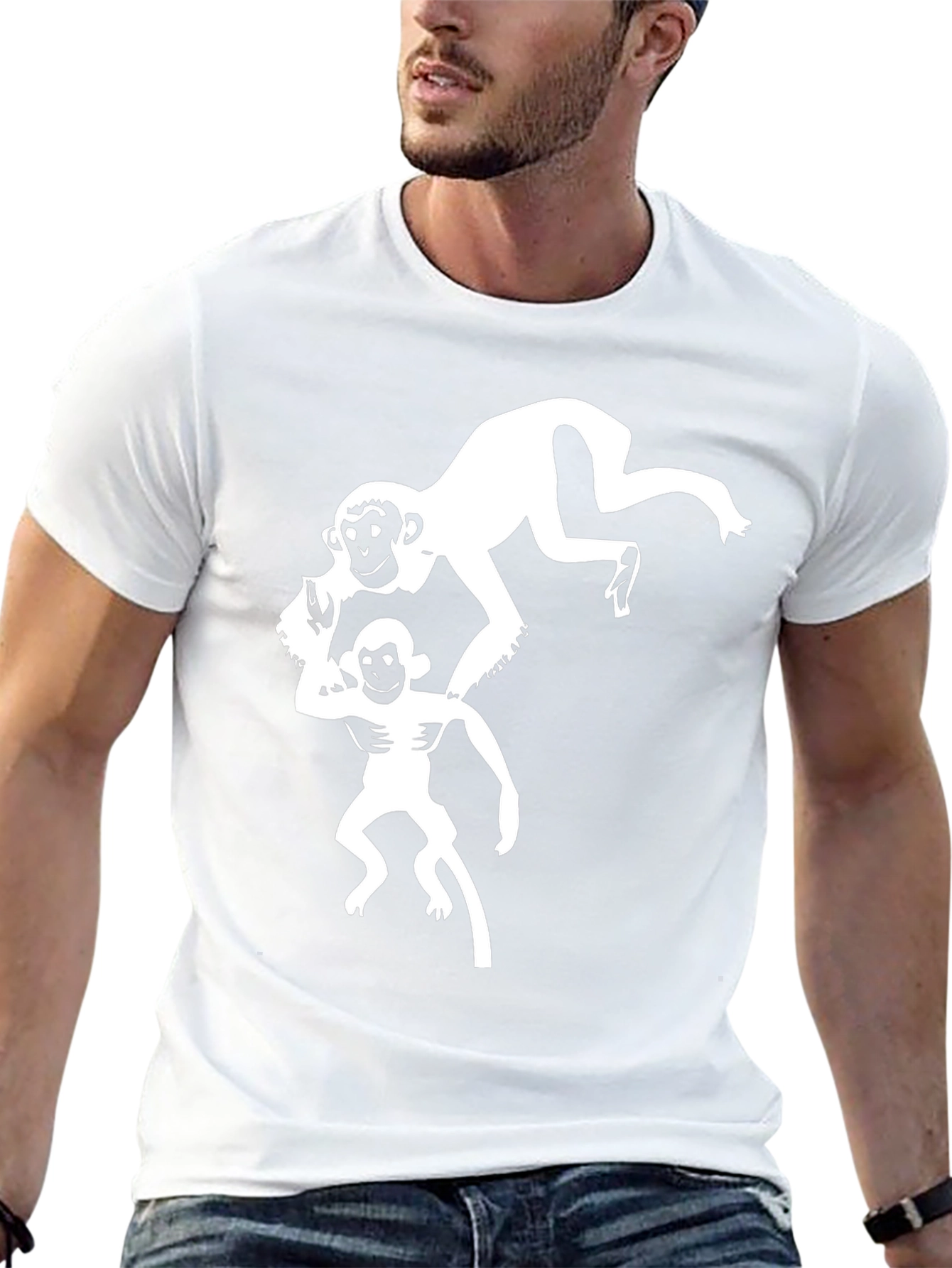 Monkey Graphic Tee: Fun Black T-Shirt