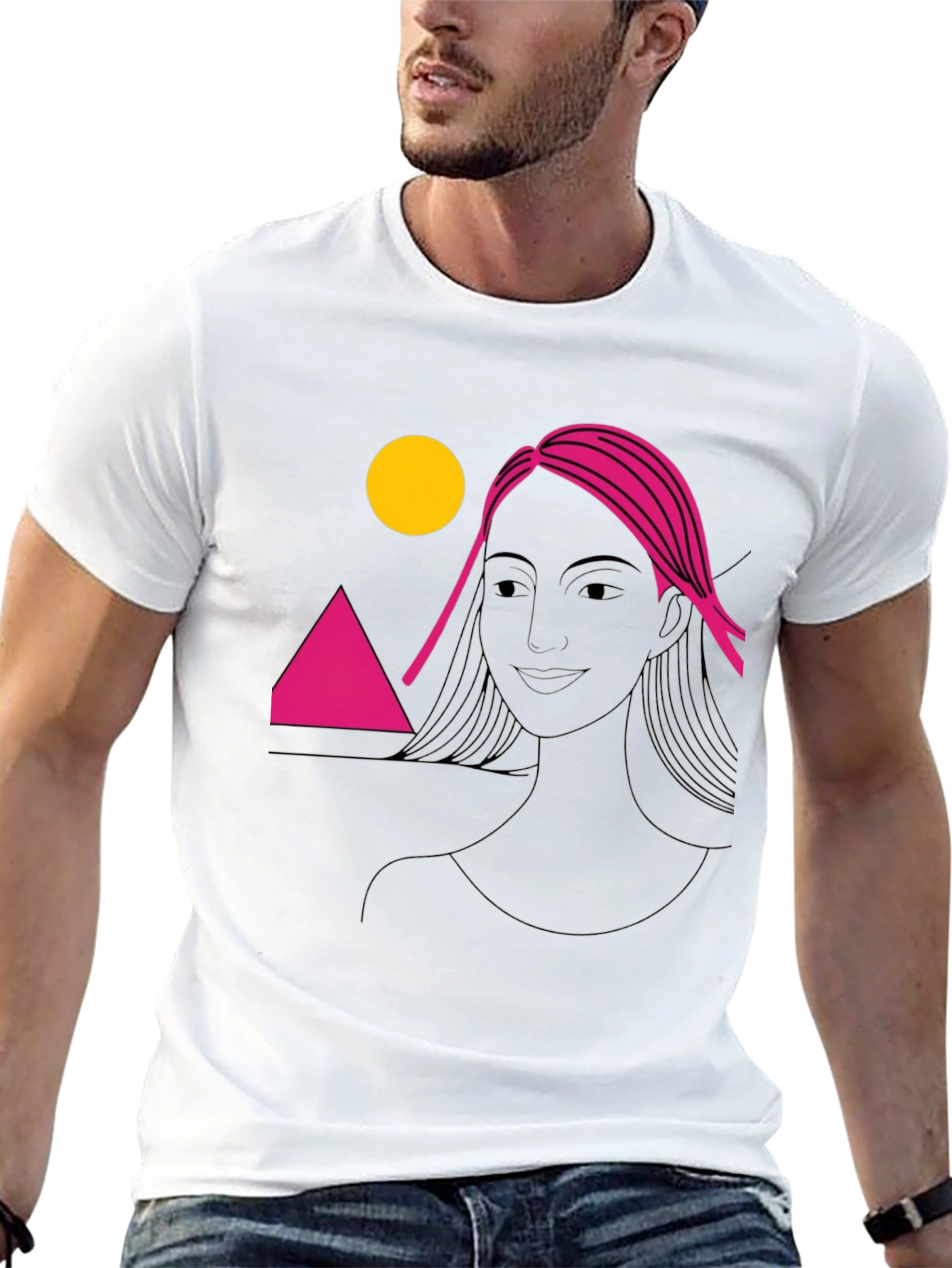 Geometric Sunset Graphic Tee