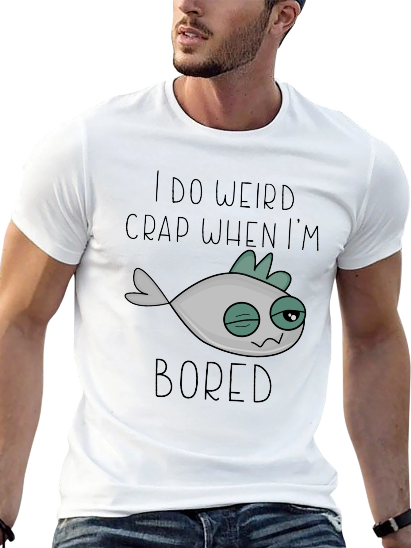 Weird Bored Fish Graphic Tee