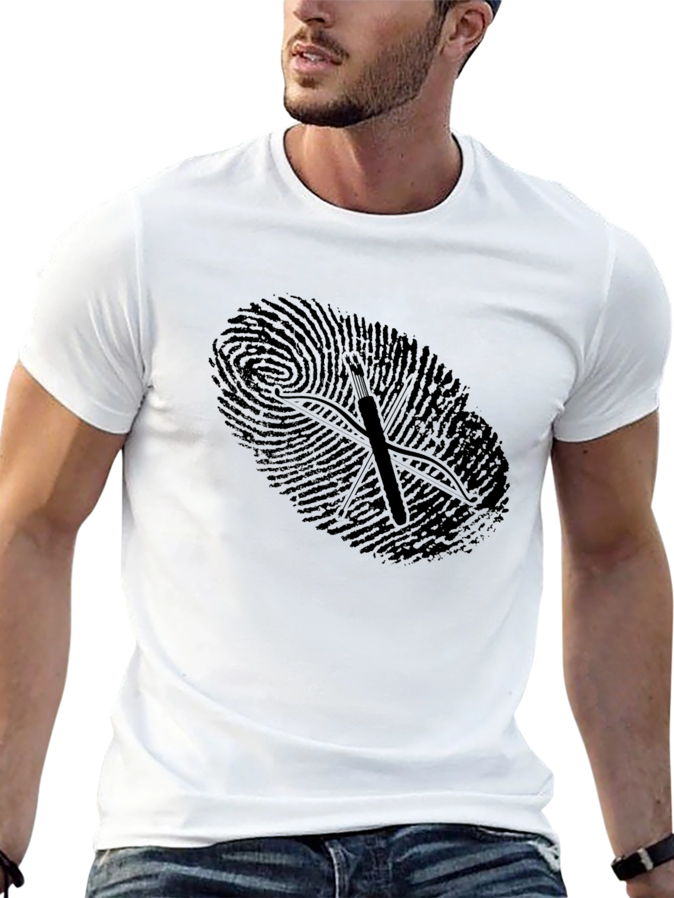 Black Fingerprint Archer T-Shirt