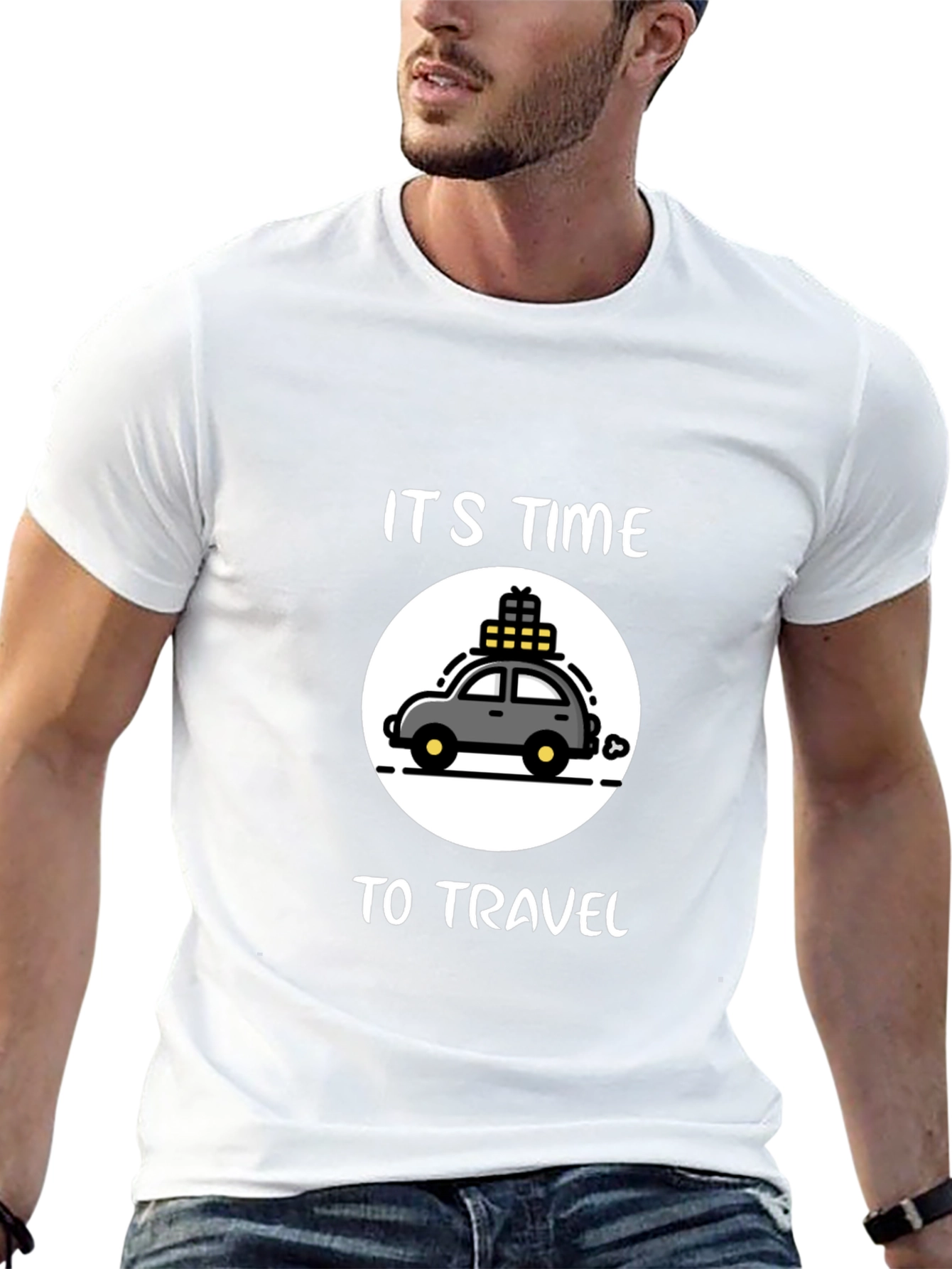 Travel Time Graphic Tee - Black Unisex T-Shirt