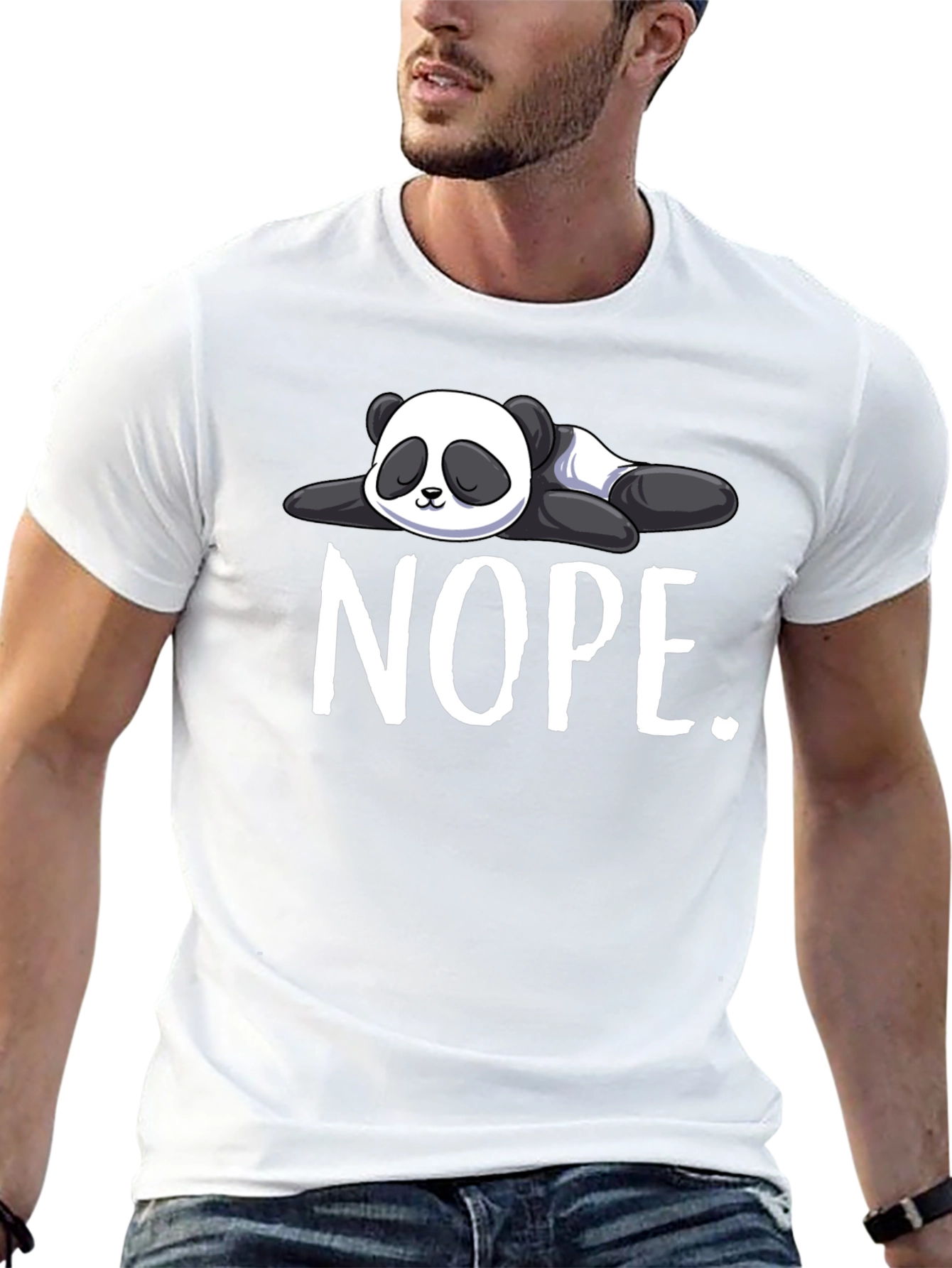 Nope Panda Graphic T-Shirt - Lazy Day Apparel
