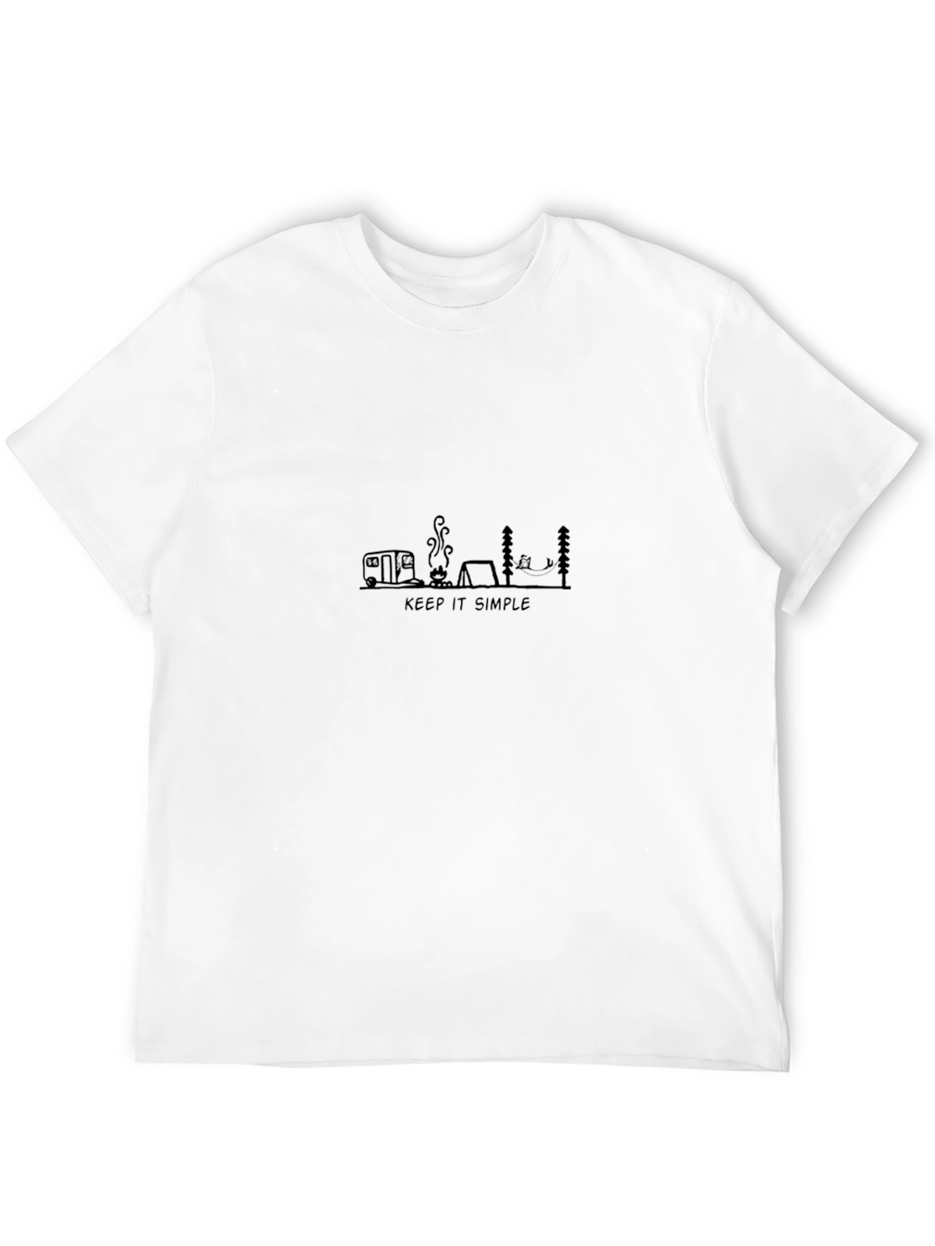 Keep It Simple Camping Tee - Black