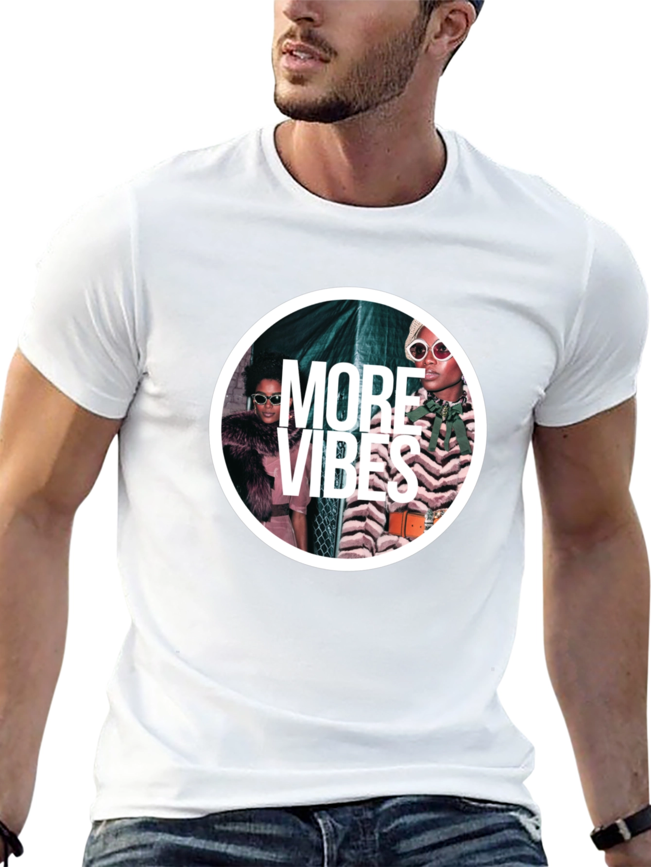 More Vibes Graphic Black T-Shirt