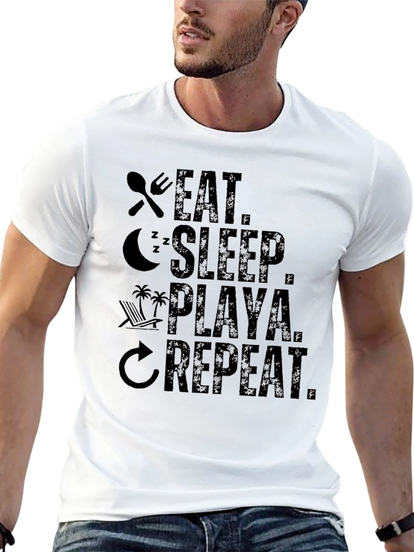 Eat Sleep Playa Repeat Graphic T-Shirt