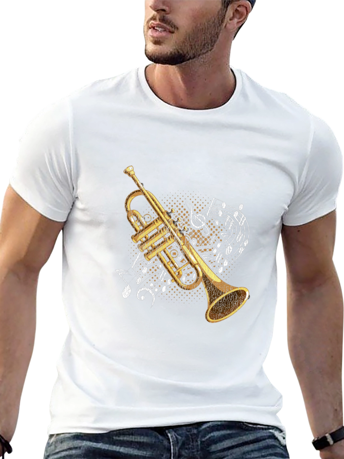 Trumpet Graphic Tee - Music Lovers T-Shirt