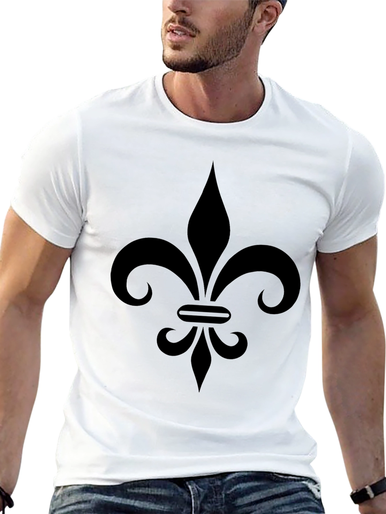 Fleur-de-Lis Graphic T-Shirt - Black