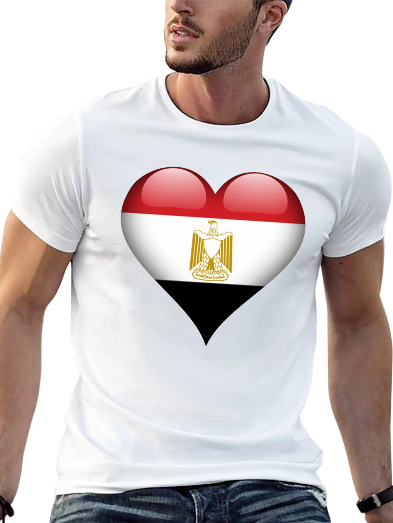 Egypt Flag Heart T-Shirt - Show Your Love!