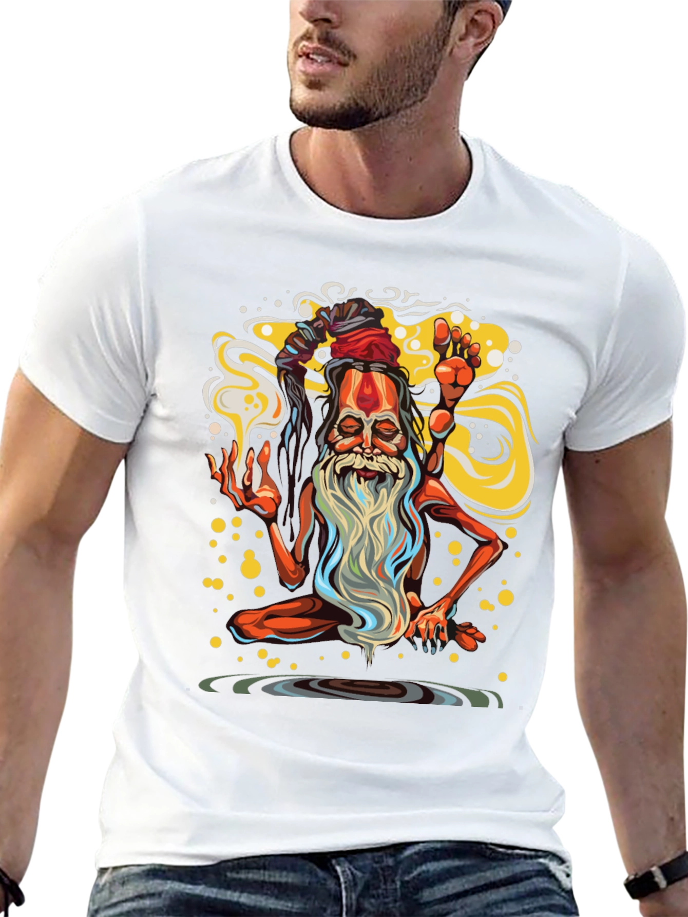 Mystic Yogi Graphic T-Shirt - Spiritual Design