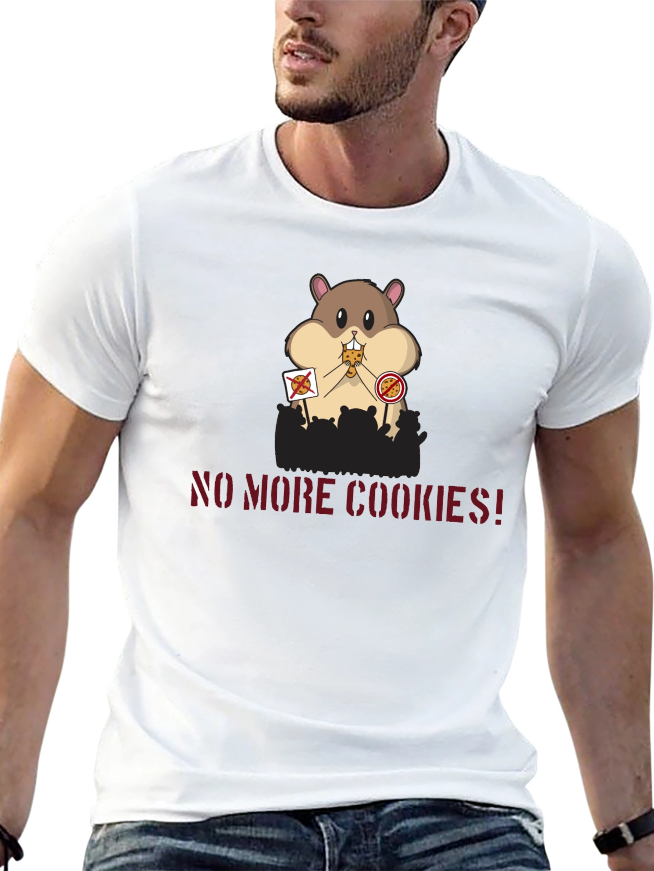 No More Cookies! Graphic T-Shirt - Hamster Protest