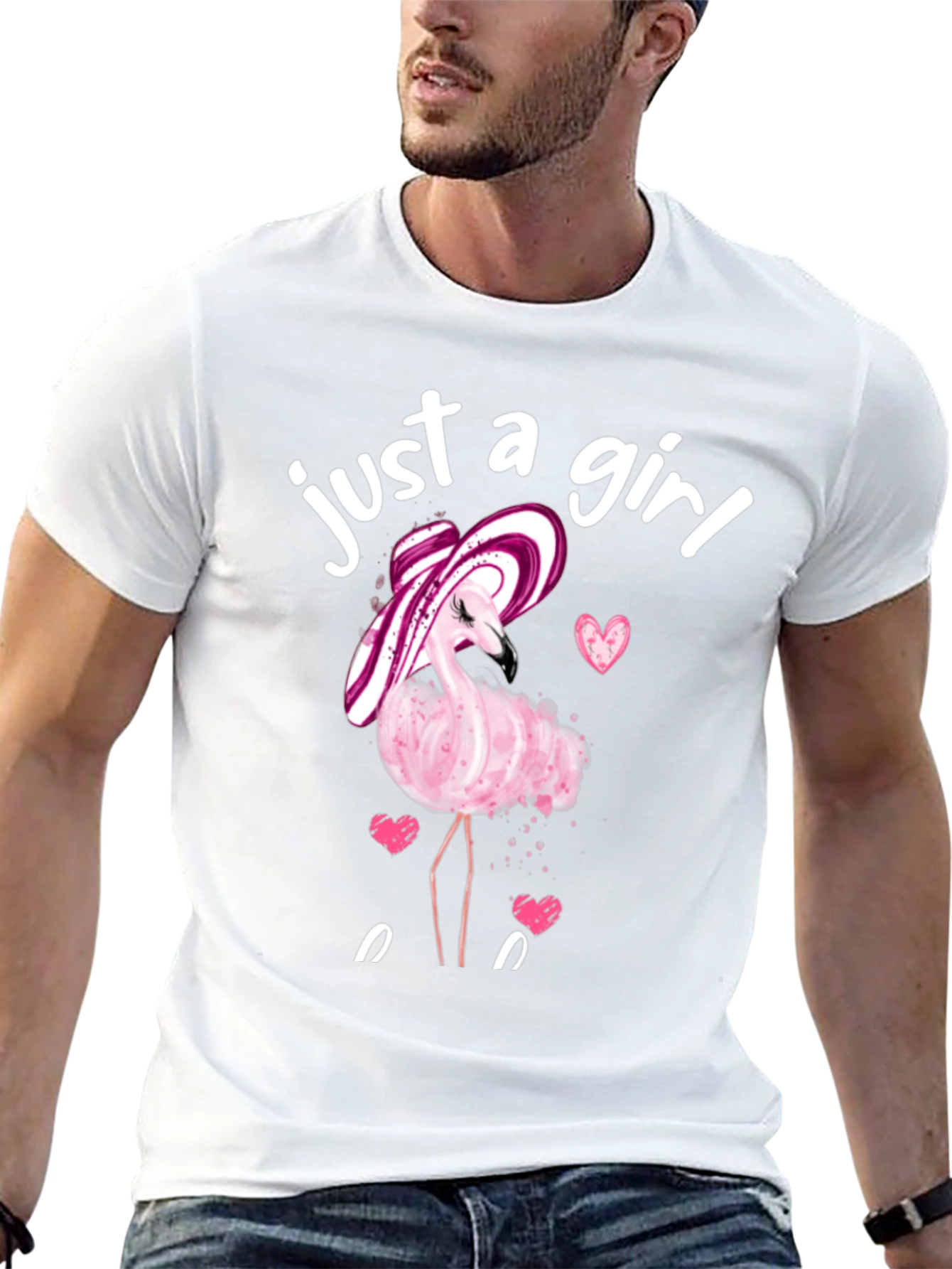 Just a Girl Flamingo T-Shirt