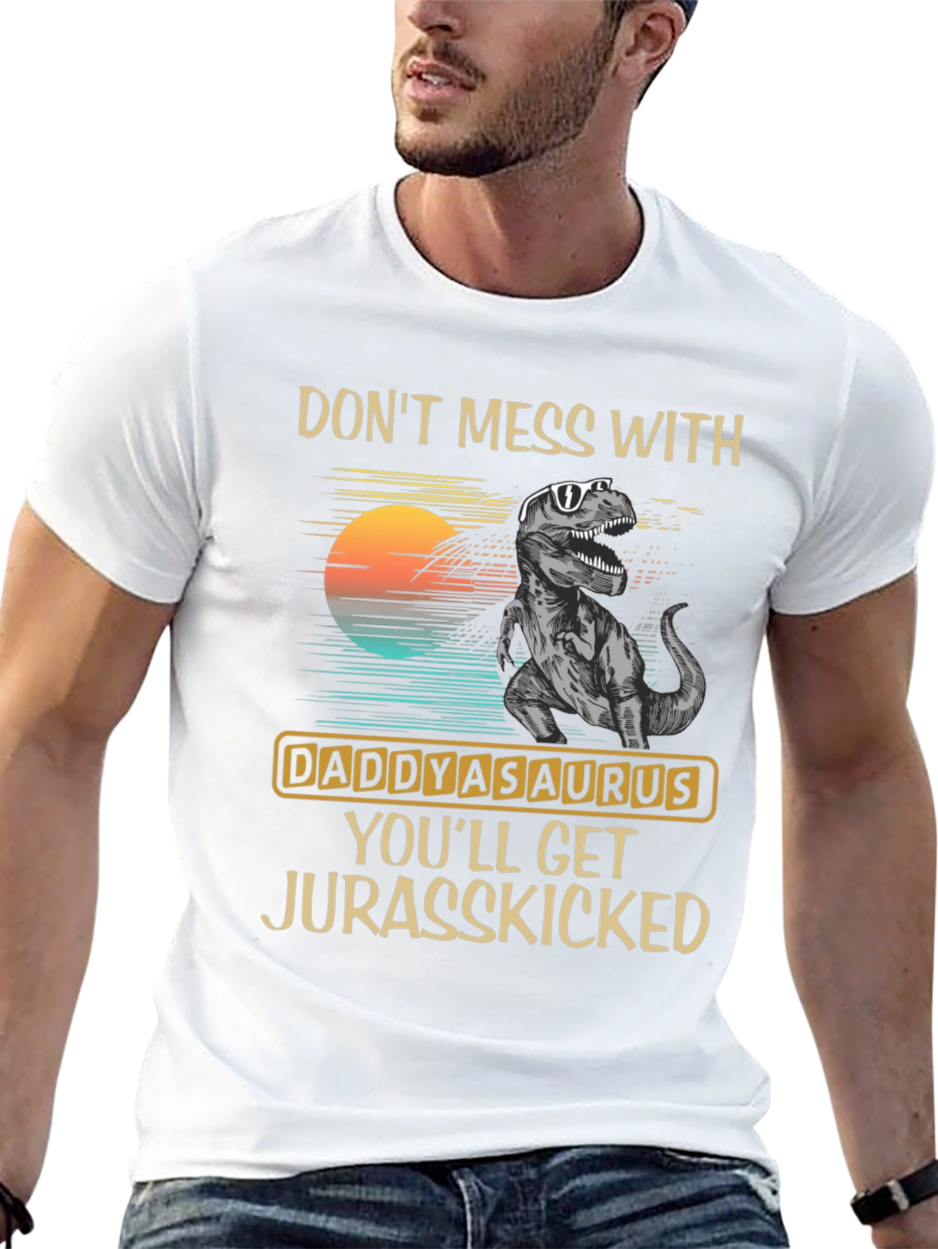 Daddysaurus T-Shirt - Jurassic Dad Joke Tee