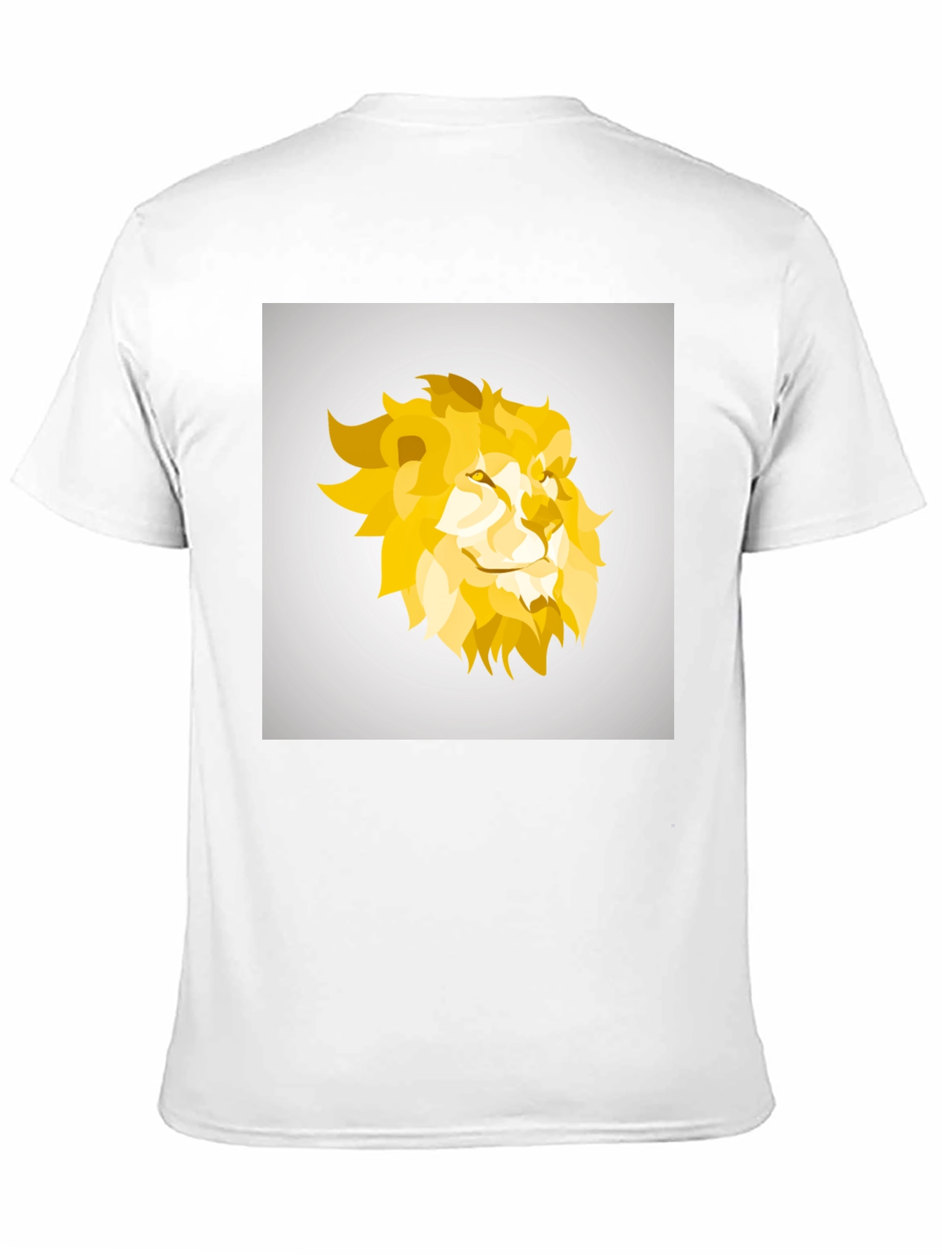 Geometric Lion Graphic Tee - Black