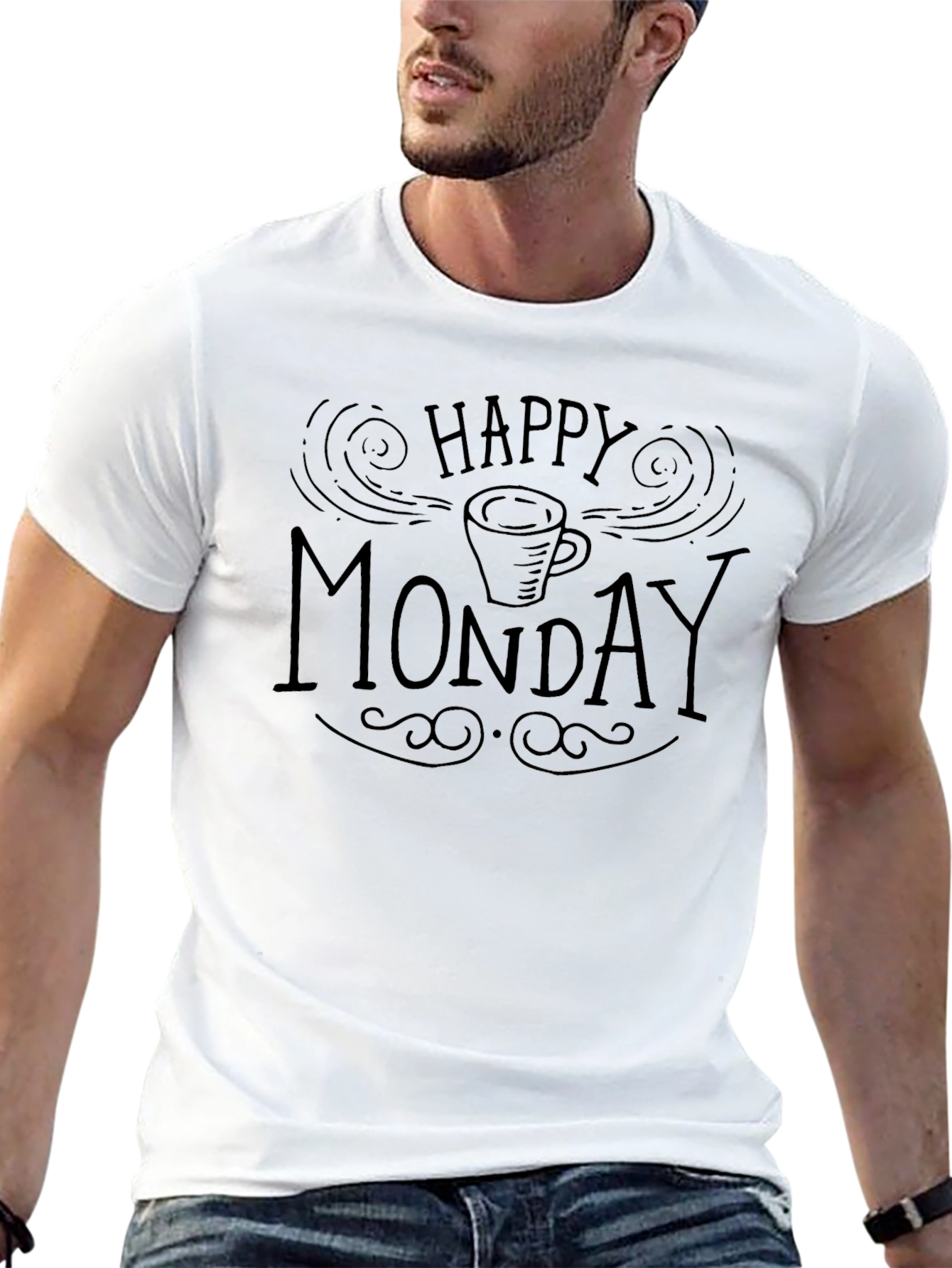 Happy Monday Coffee Graphic T-Shirt