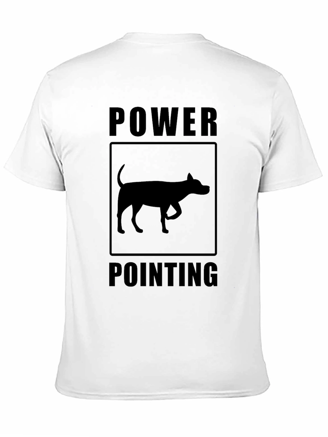 Power Pointing Dog Graphic T-Shirt