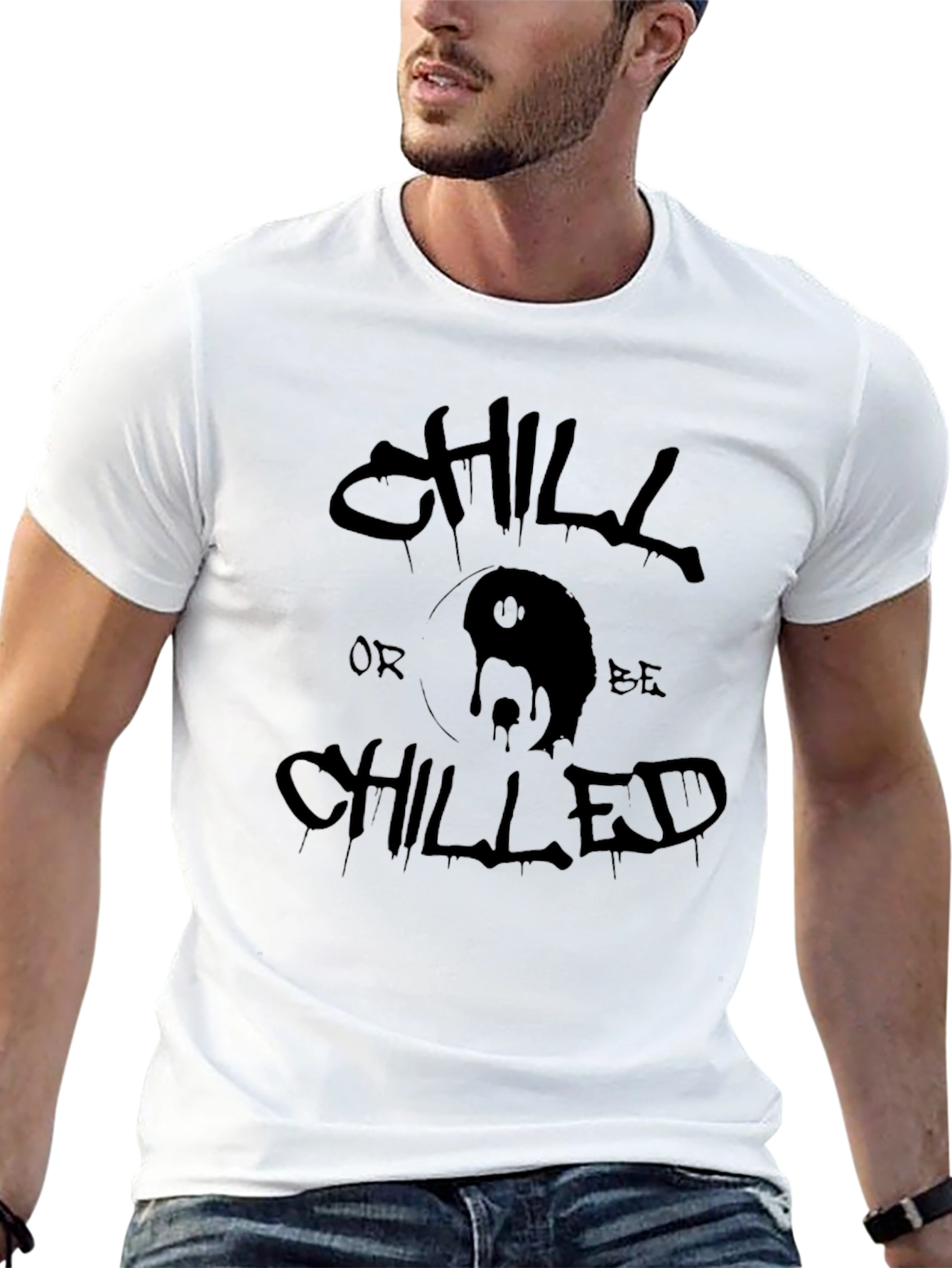 Chill or Be Chilled Graphic T-Shirt - Black