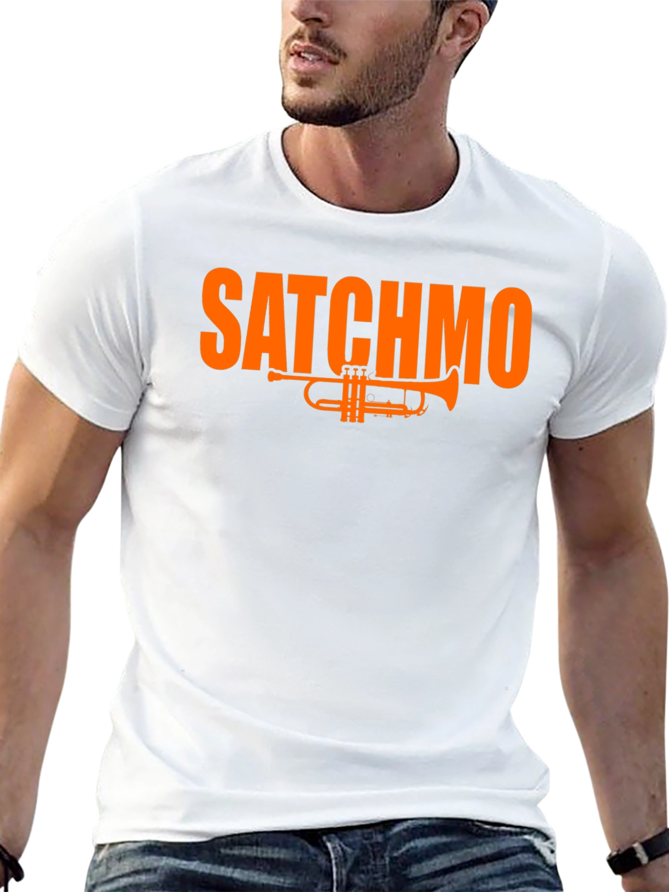 Satchmo Trumpet Graphic Black T-Shirt