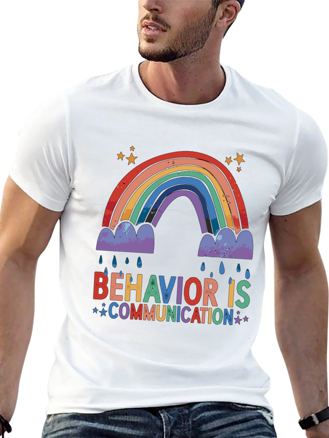 Behavior is Communication Rainbow T-Shirt