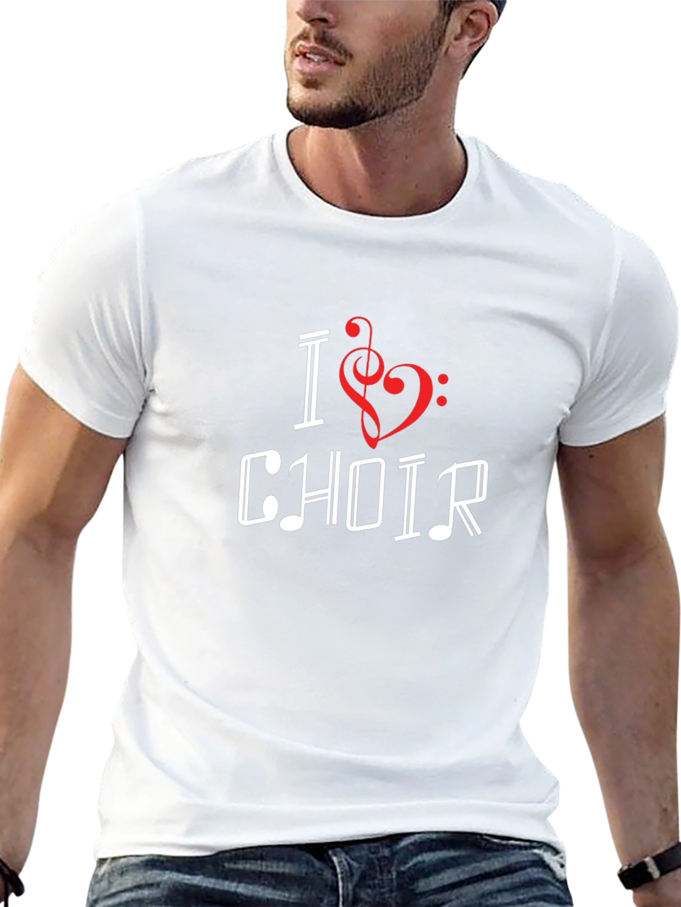 I Heart Choir Music Lover Black T-Shirt