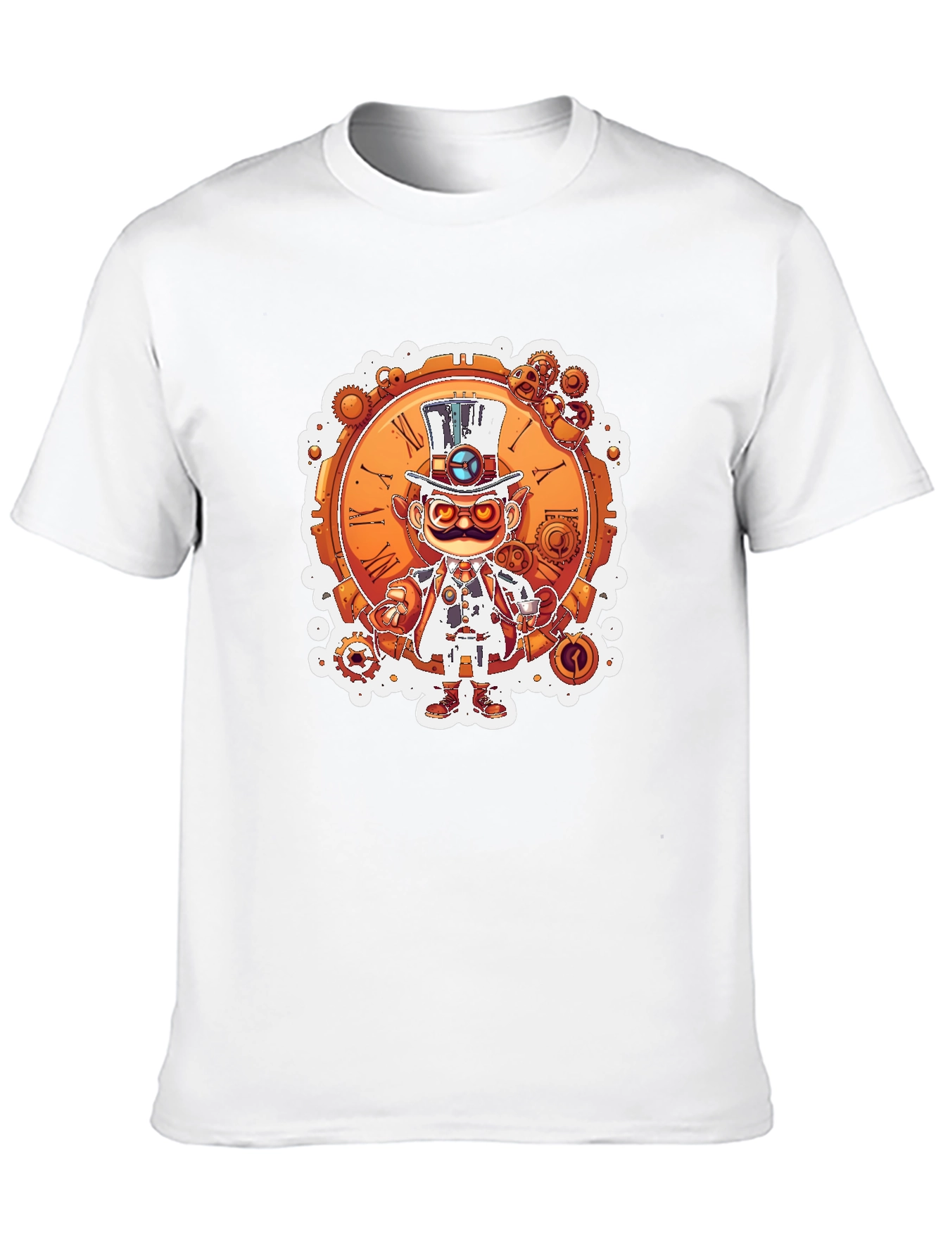 Steampunk Character Graphic T-Shirt - Unique Design