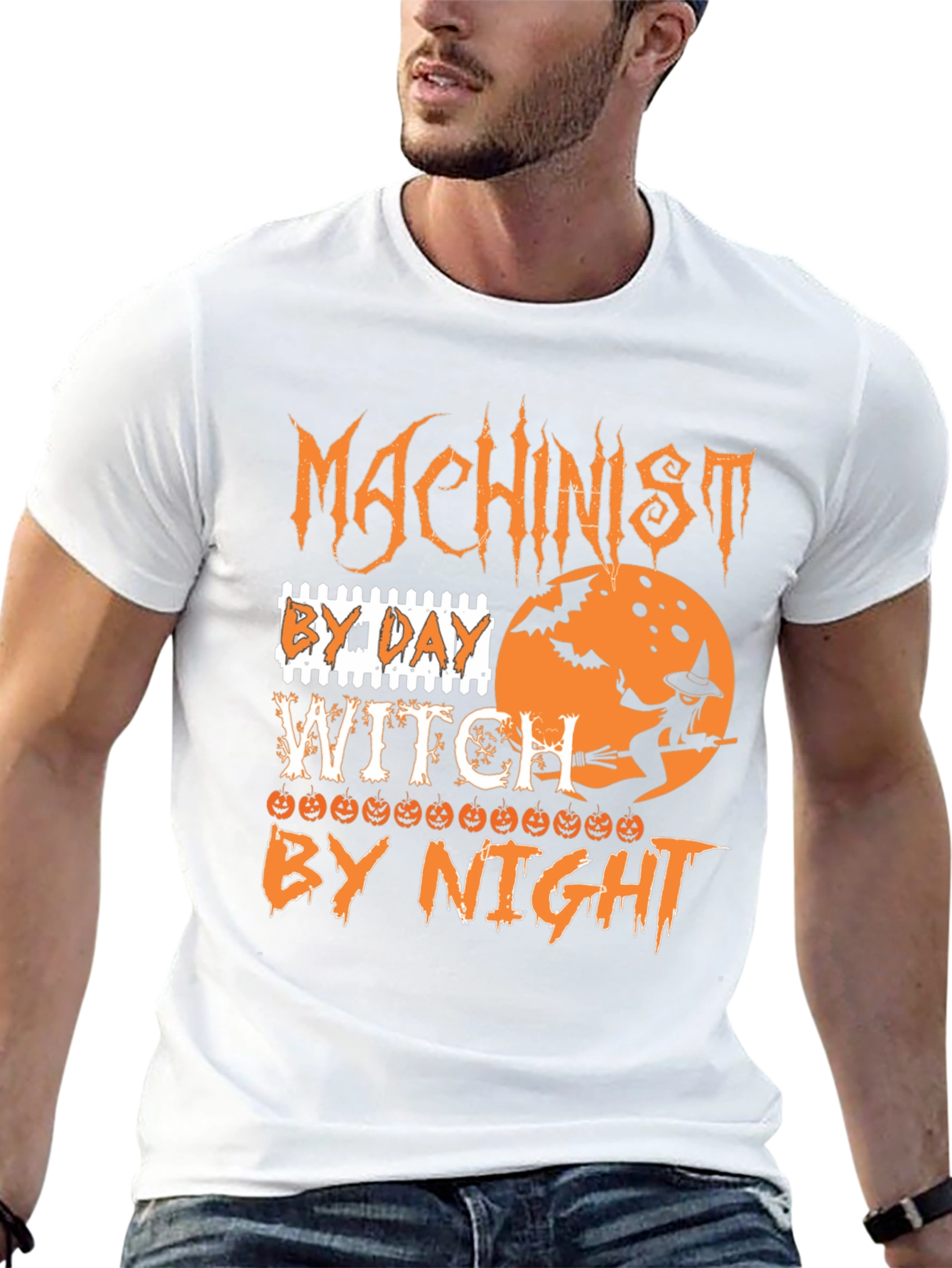 Machinist Witch Halloween T-Shirt
