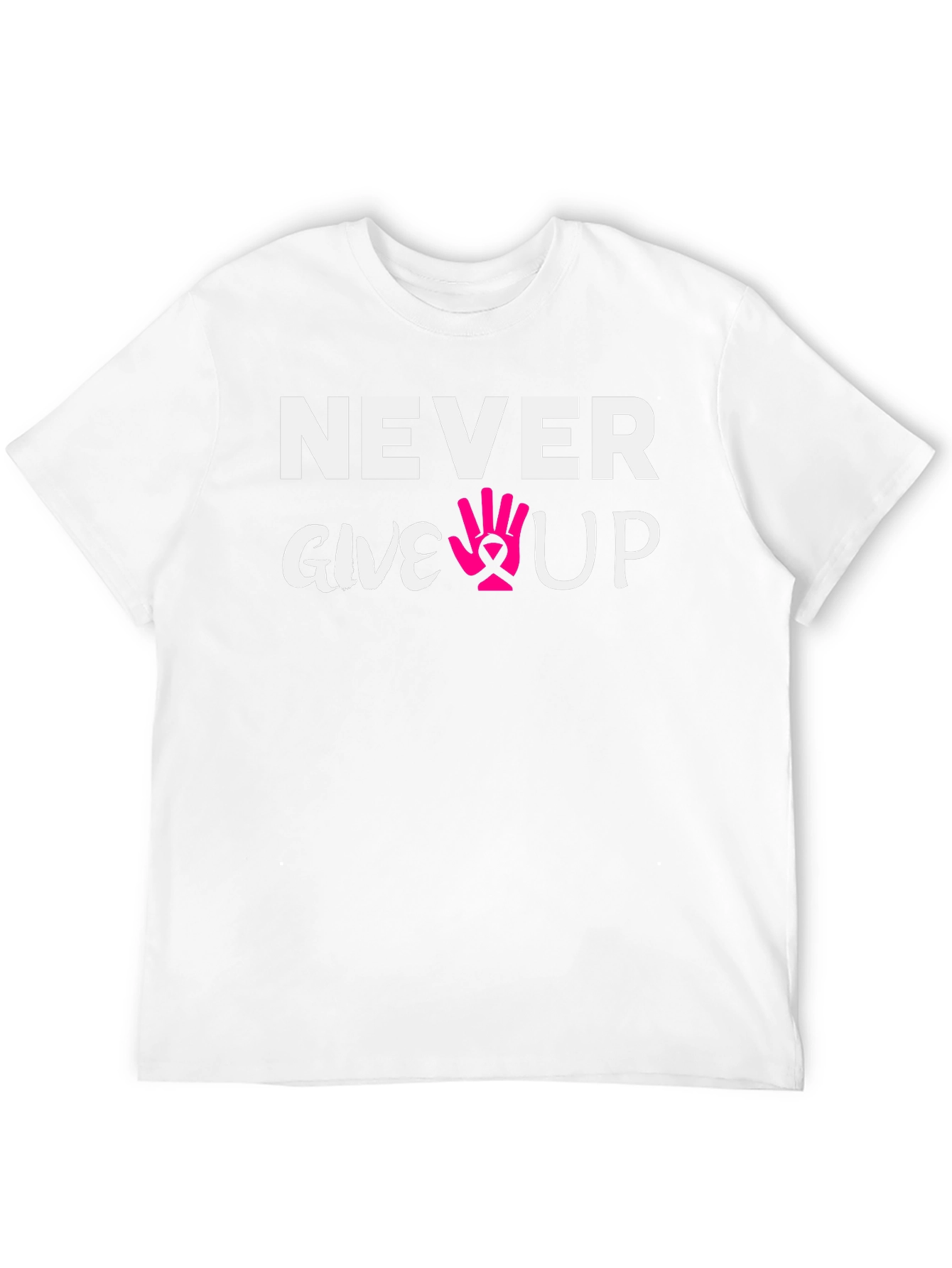Never Give Up Breast Cancer Awareness T-Shirt