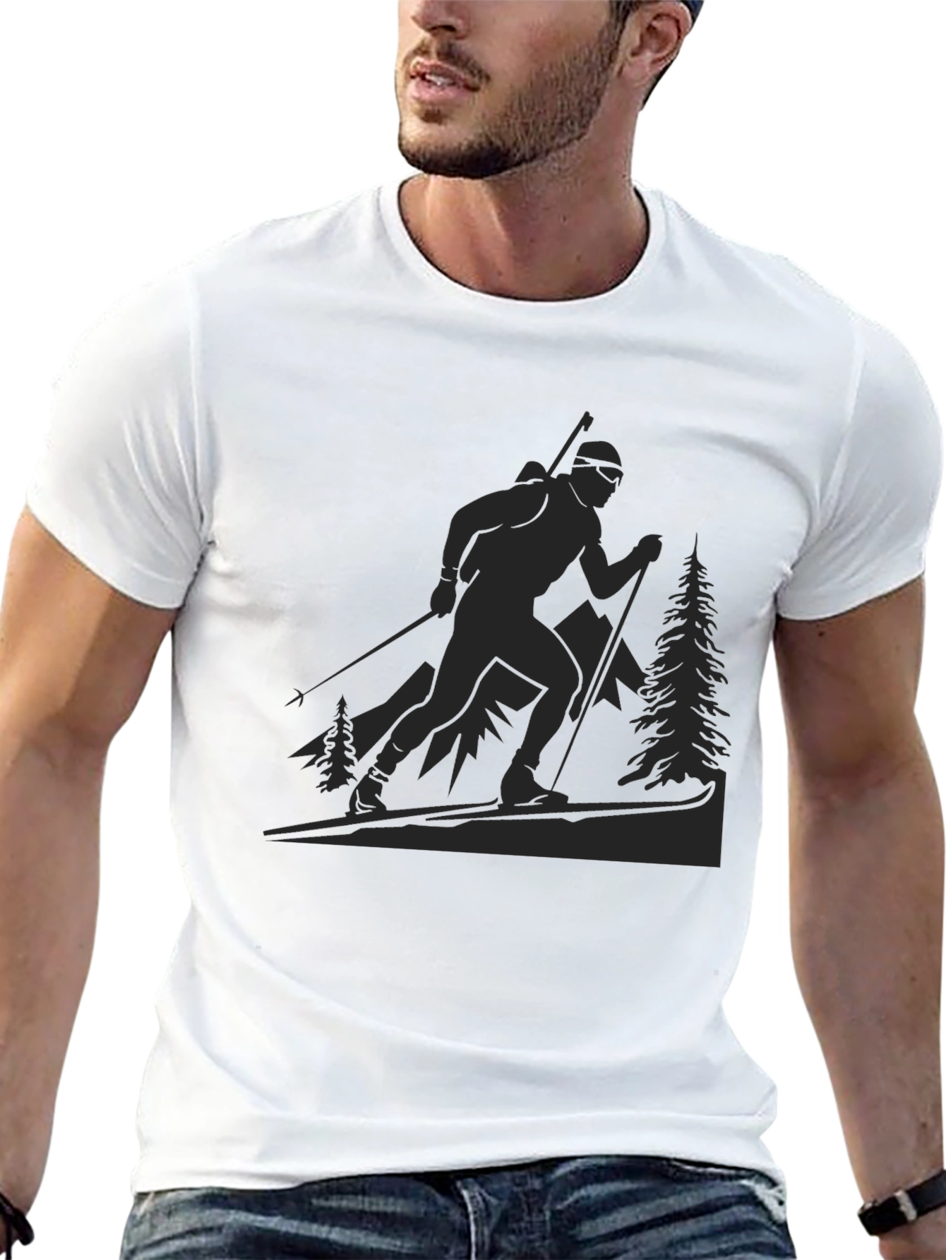 Biathlon Silhouette T-Shirt - Sporty Graphic Tee