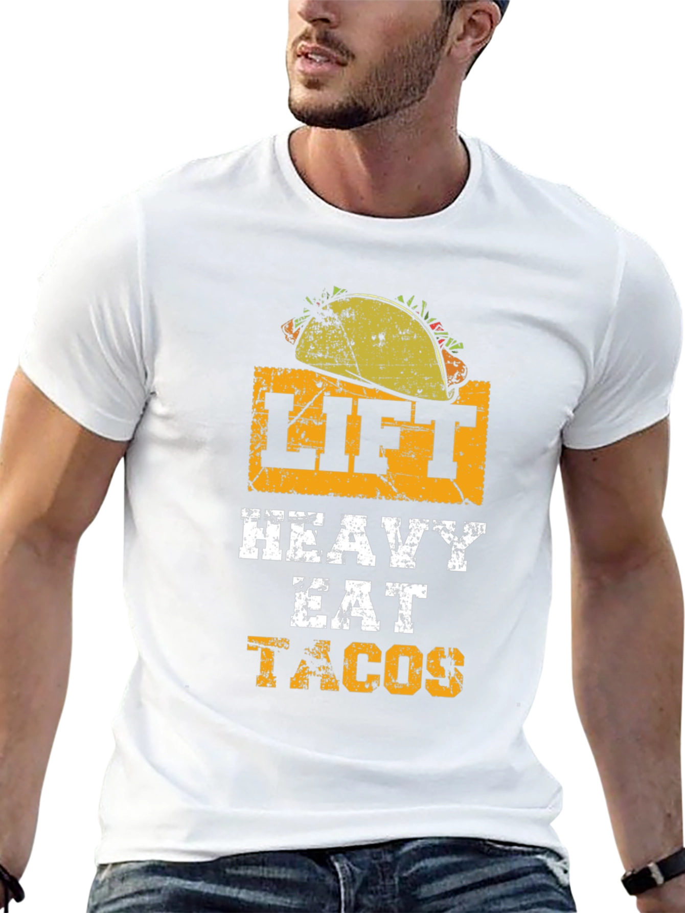 Lift Heavy Eat Tacos Graphic T-Shirt