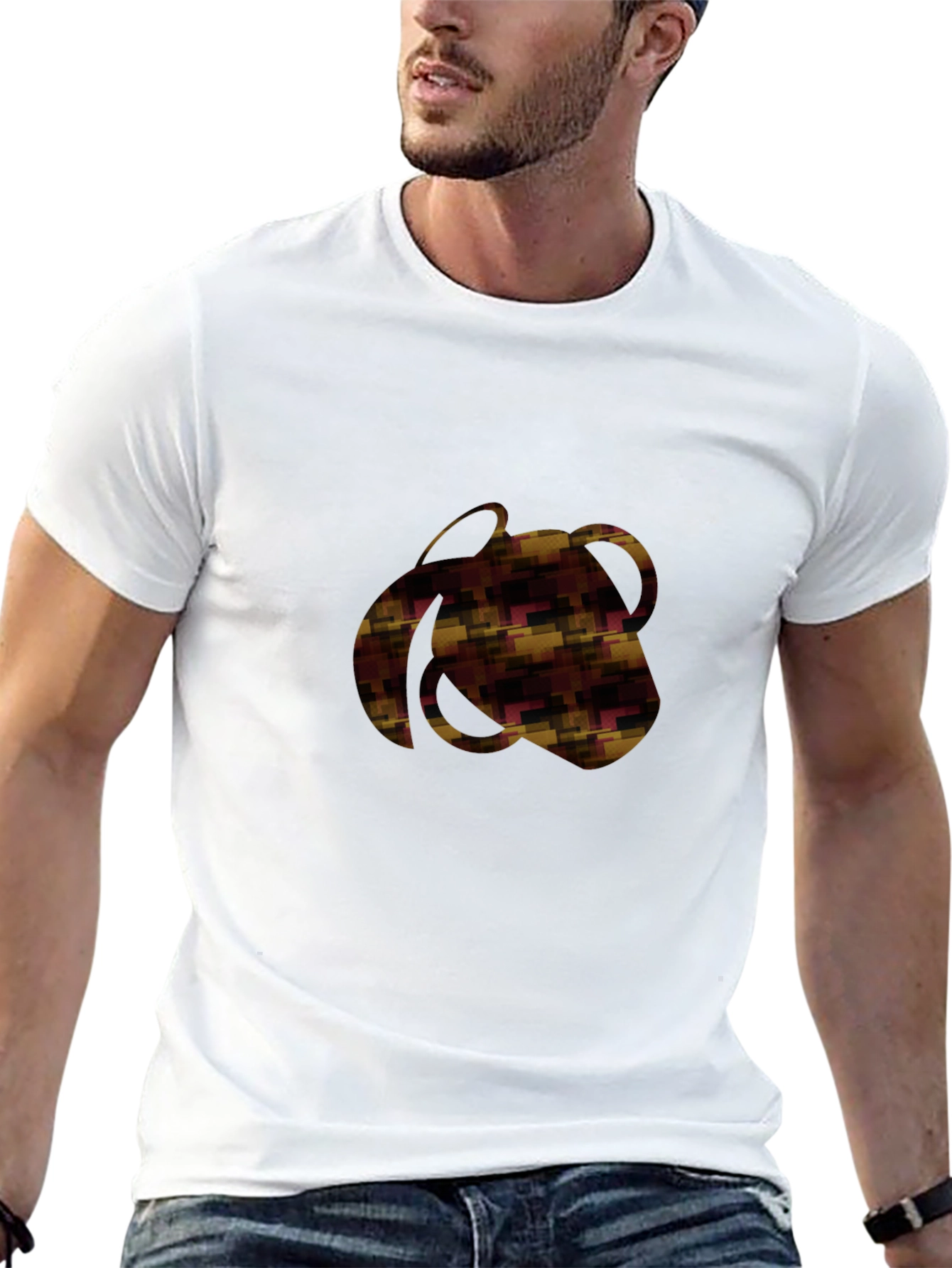 Abstract Pattern Black T-Shirt