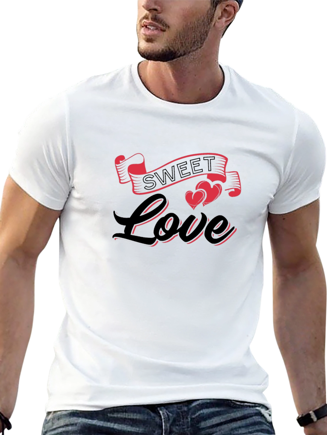 Sweet Love Graphic Tee - Black