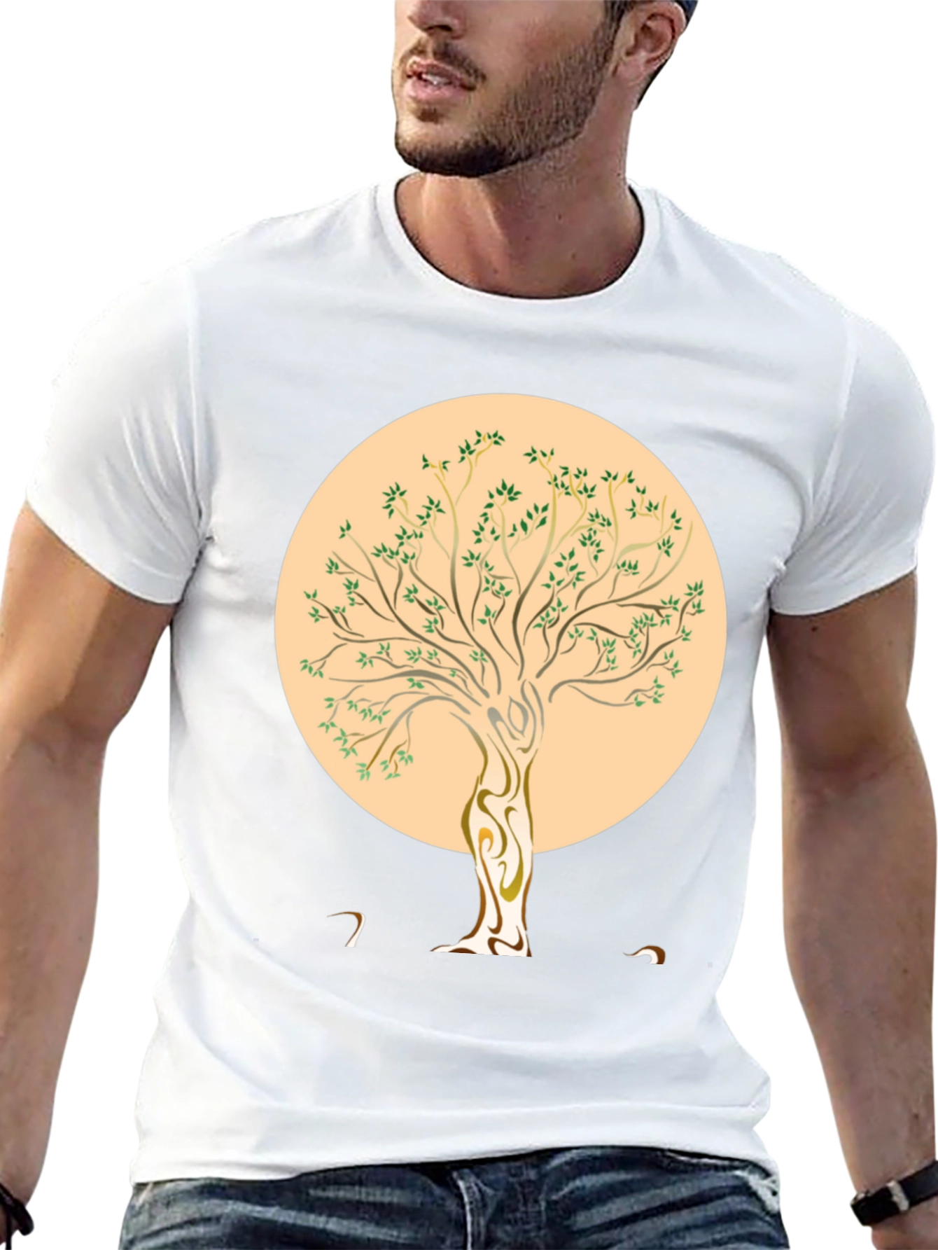Nature Tree Graphic T-Shirt - Stylish Black Tee