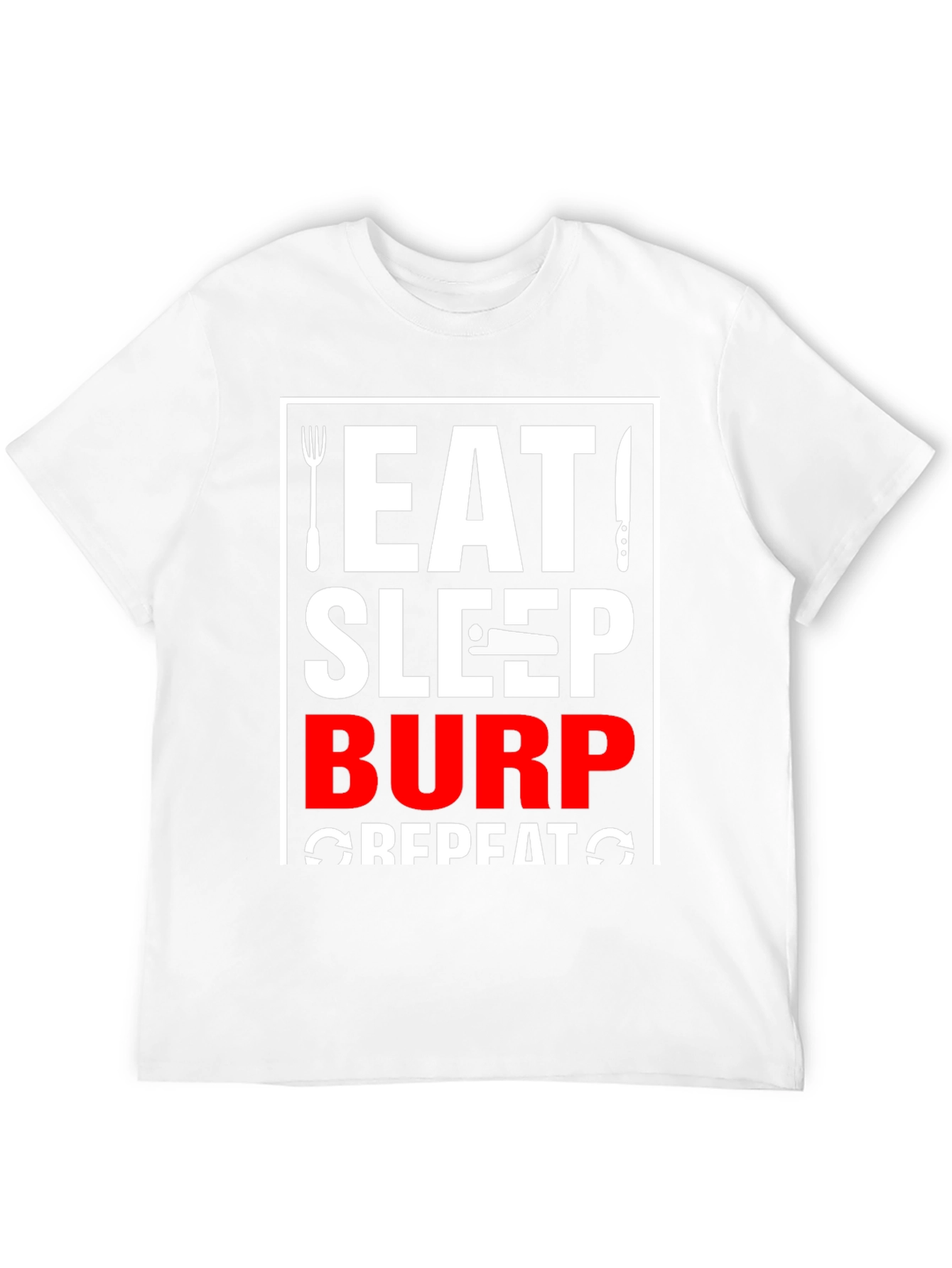 Eat Sleep Burp Repeat Graphic Tee