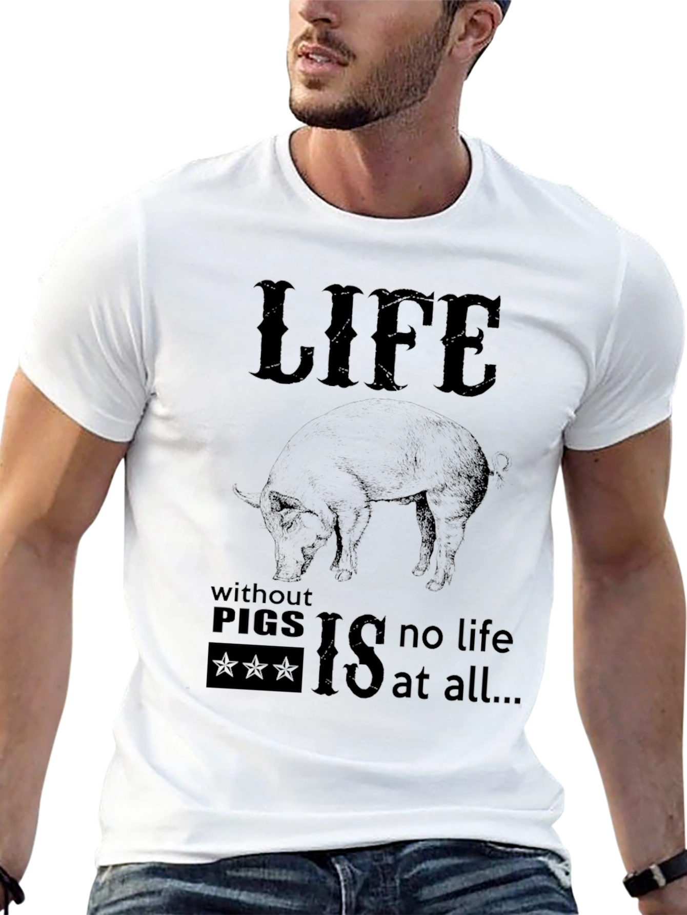 Life Without Pigs T-Shirt | Funny Pig Lover Tee